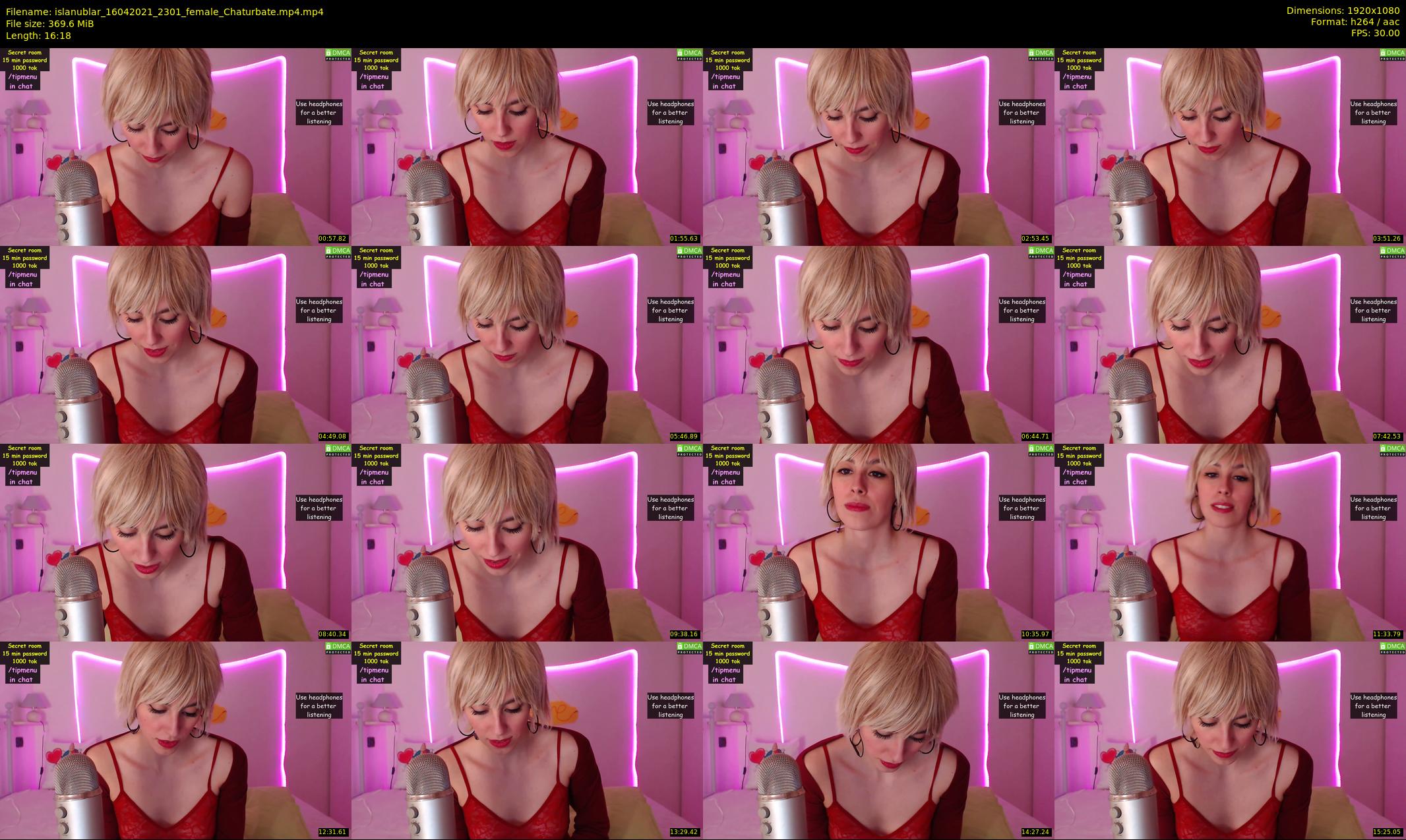 islanublar — 17 minute Chaturbate female cam show recording, 1080p, Apr 16, 2021