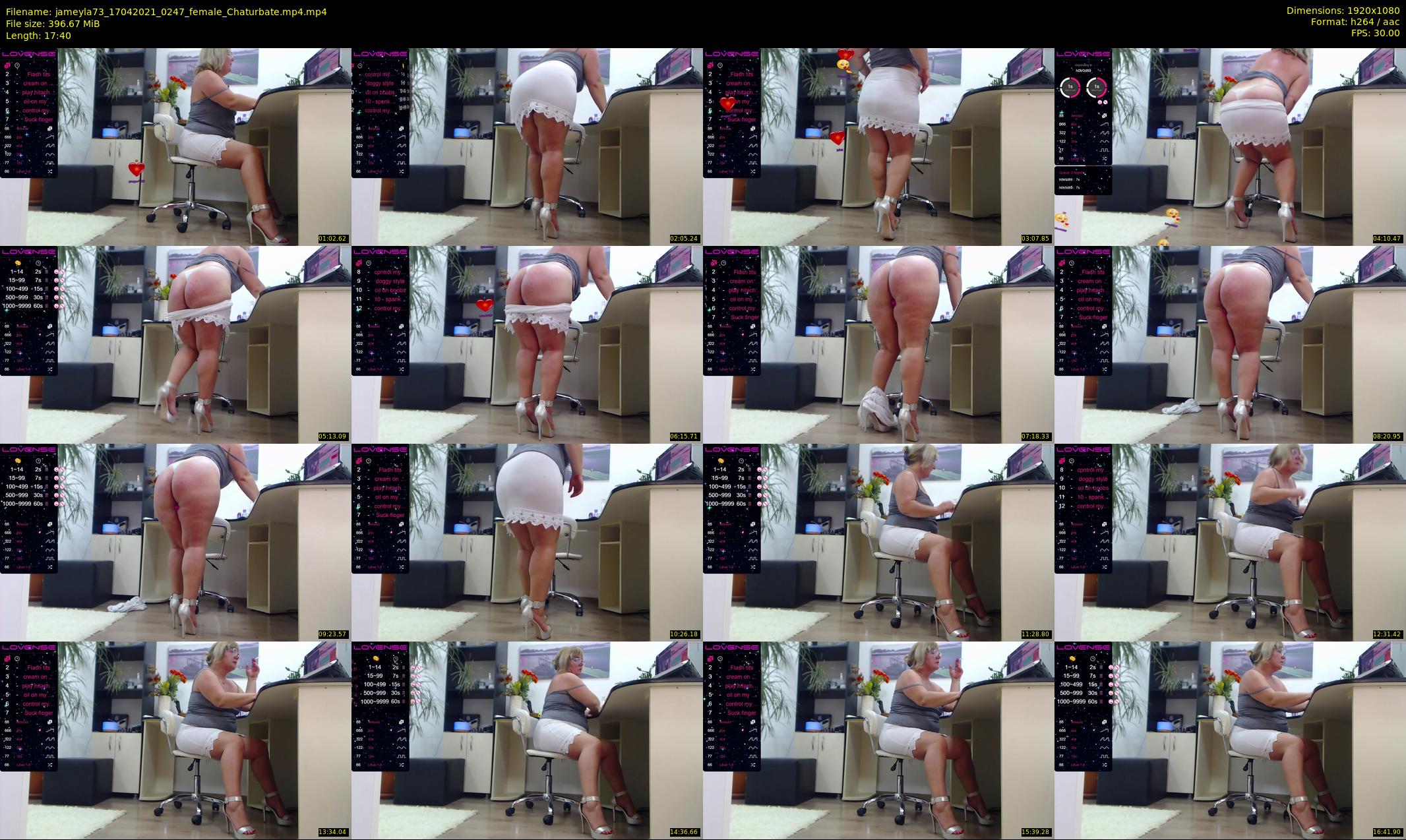 jameyla73 — 18 minute Chaturbate female cam show recording, 1080p, Apr 17, 2021