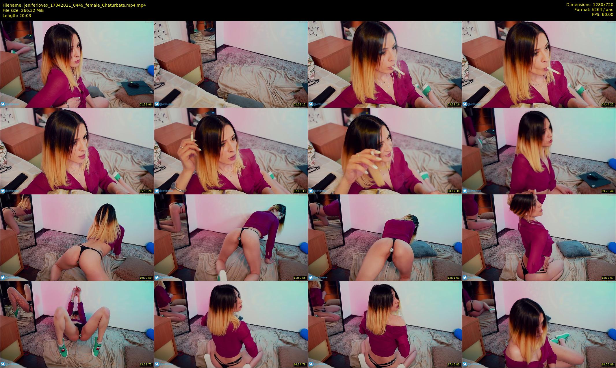 jeniferlovex — 21 minute Chaturbate female cam show recording, 720p, Apr 17, 2021