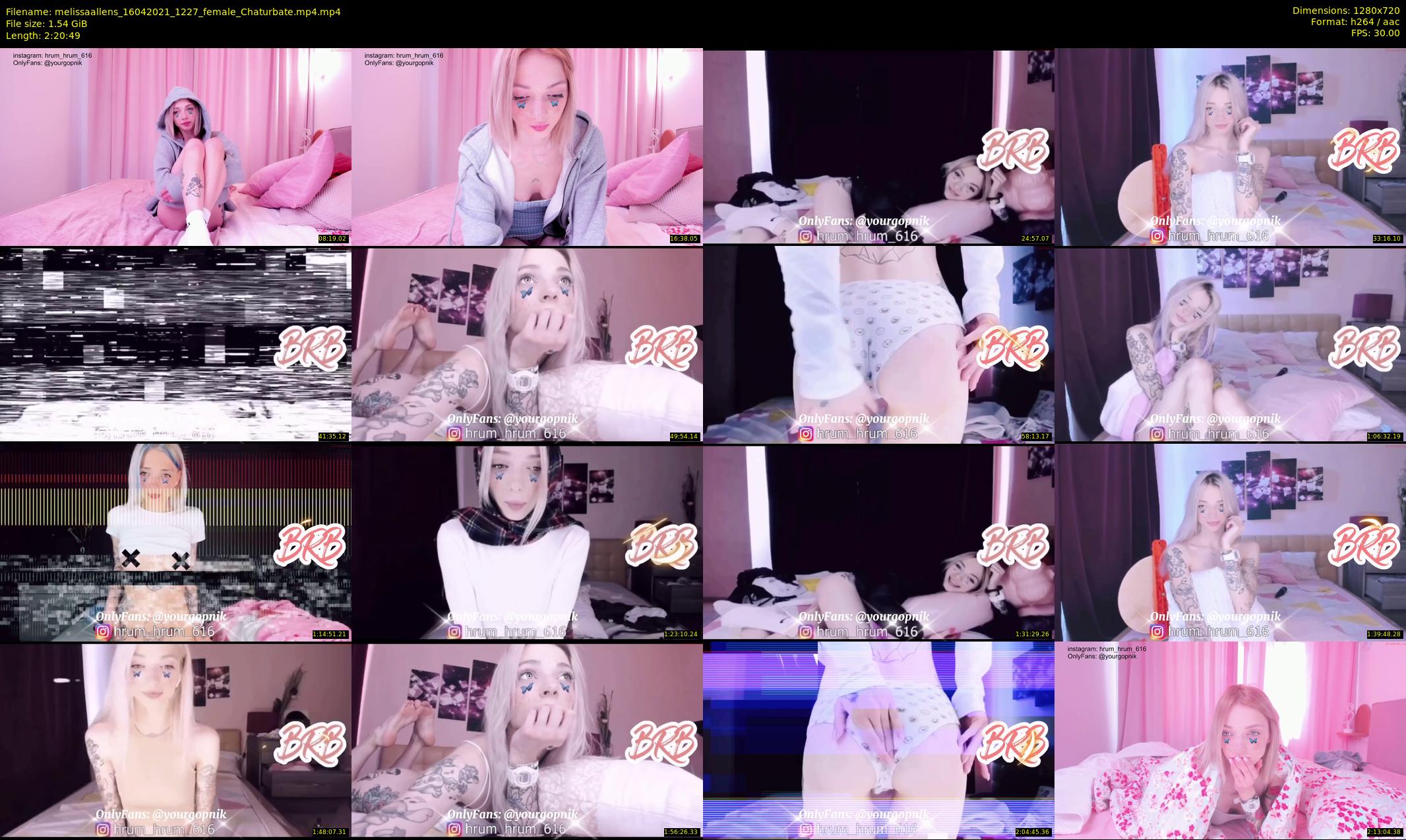 melissaallens — 141 minute Chaturbate female cam show recording, 720p, Apr 16, 2021