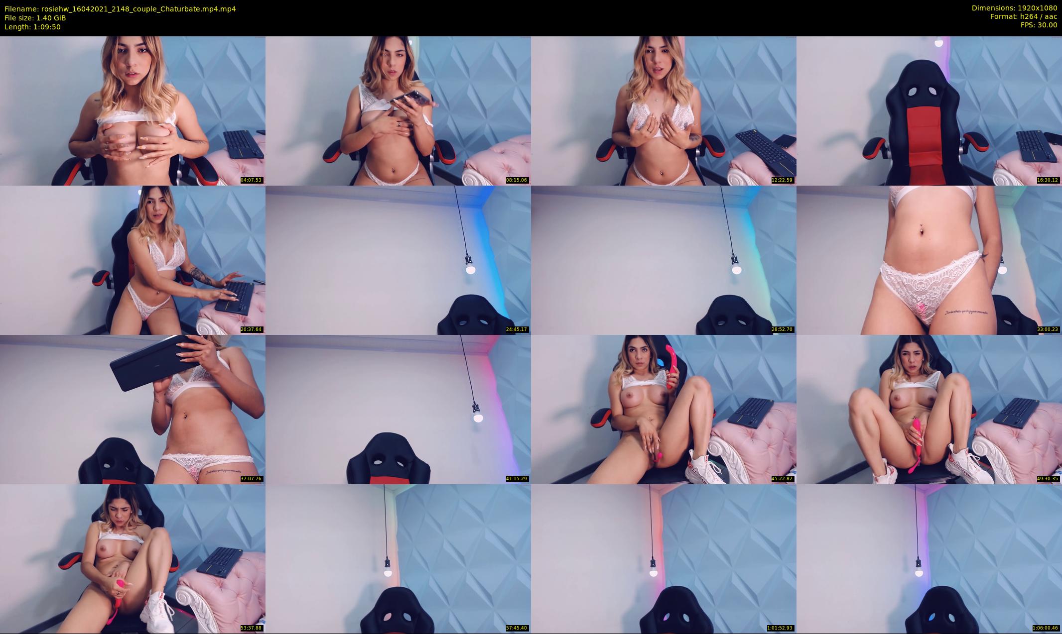 rosiehw — 70 minute Chaturbate couple cam show recording, 1080p, Apr 16, 2021