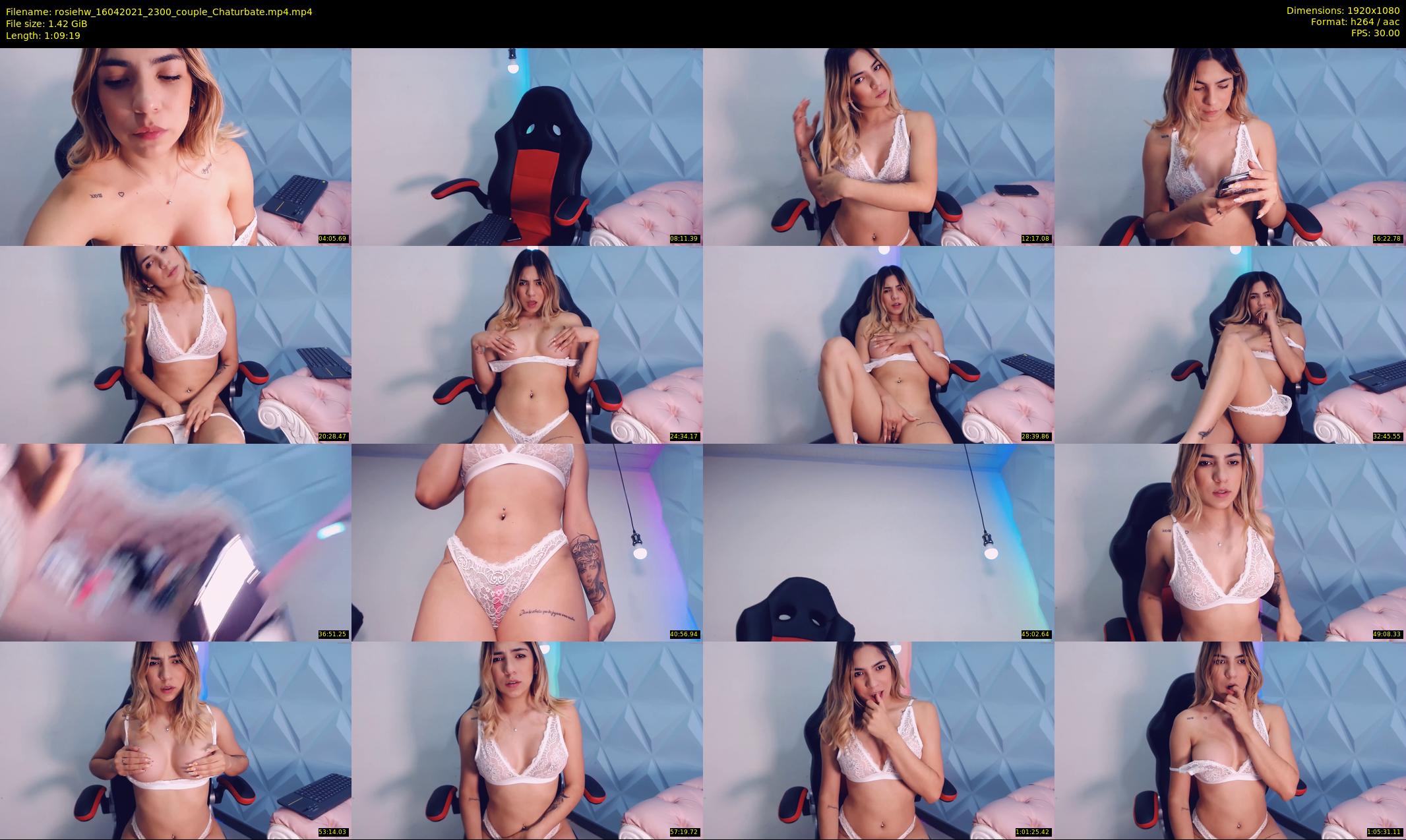 rosiehw — 70 minute Chaturbate couple cam show recording, 1080p, Apr 16, 2021