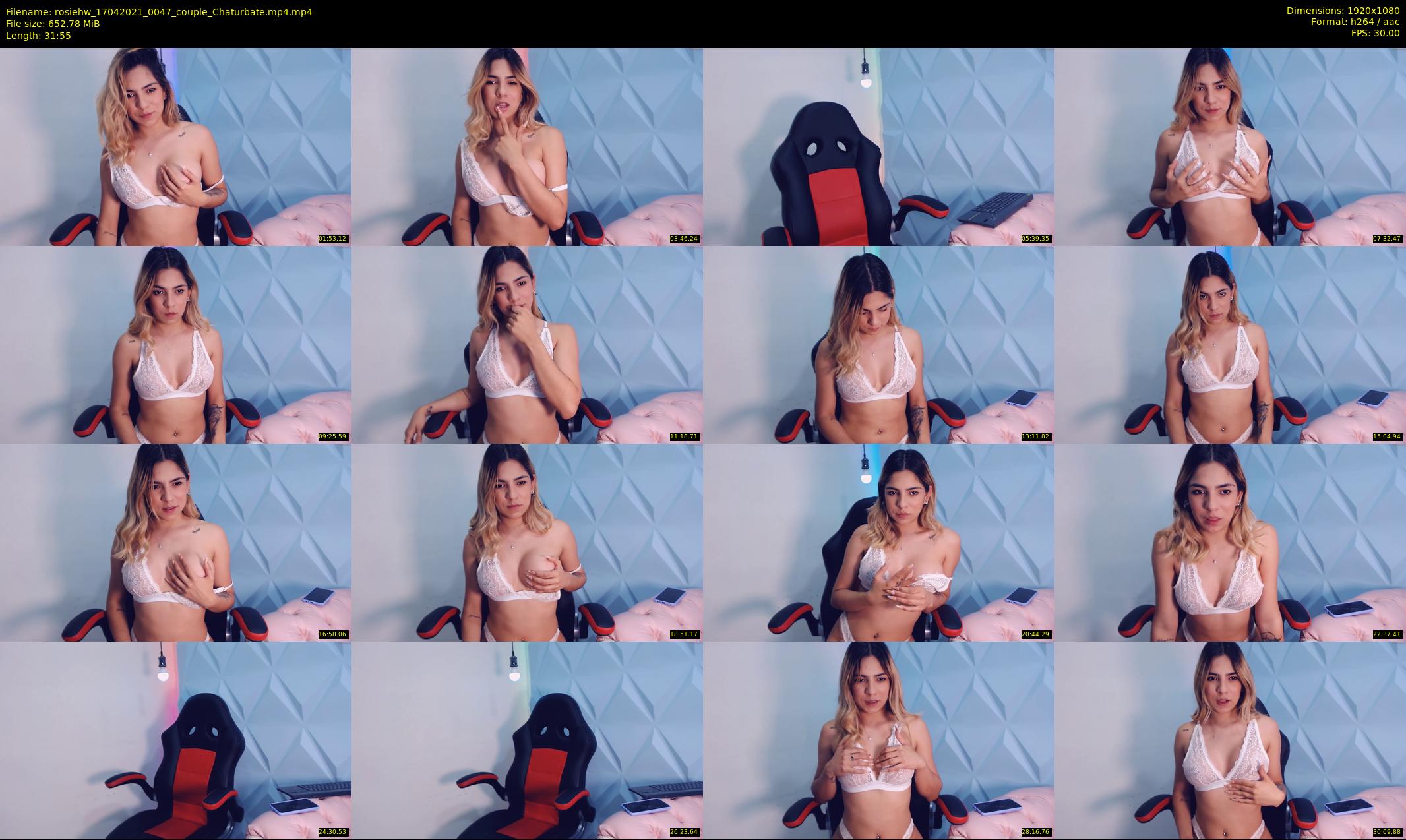 rosiehw — 32 minute Chaturbate couple cam show recording, 1080p, Apr 17, 2021