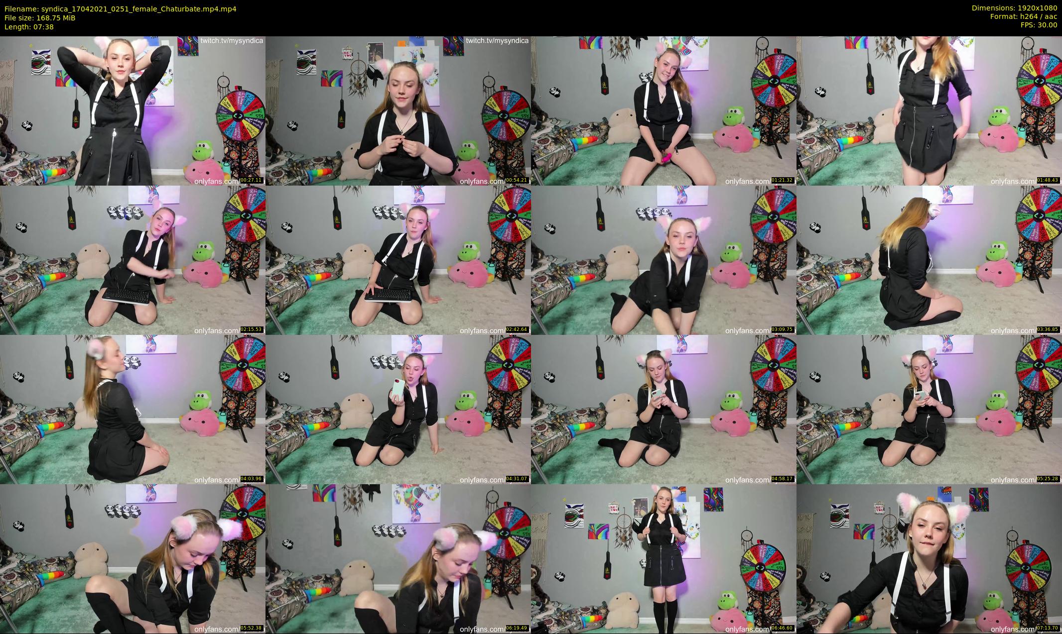 syndica — 8 minute Chaturbate female cam show recording, 1080p, Apr 17, 2021
