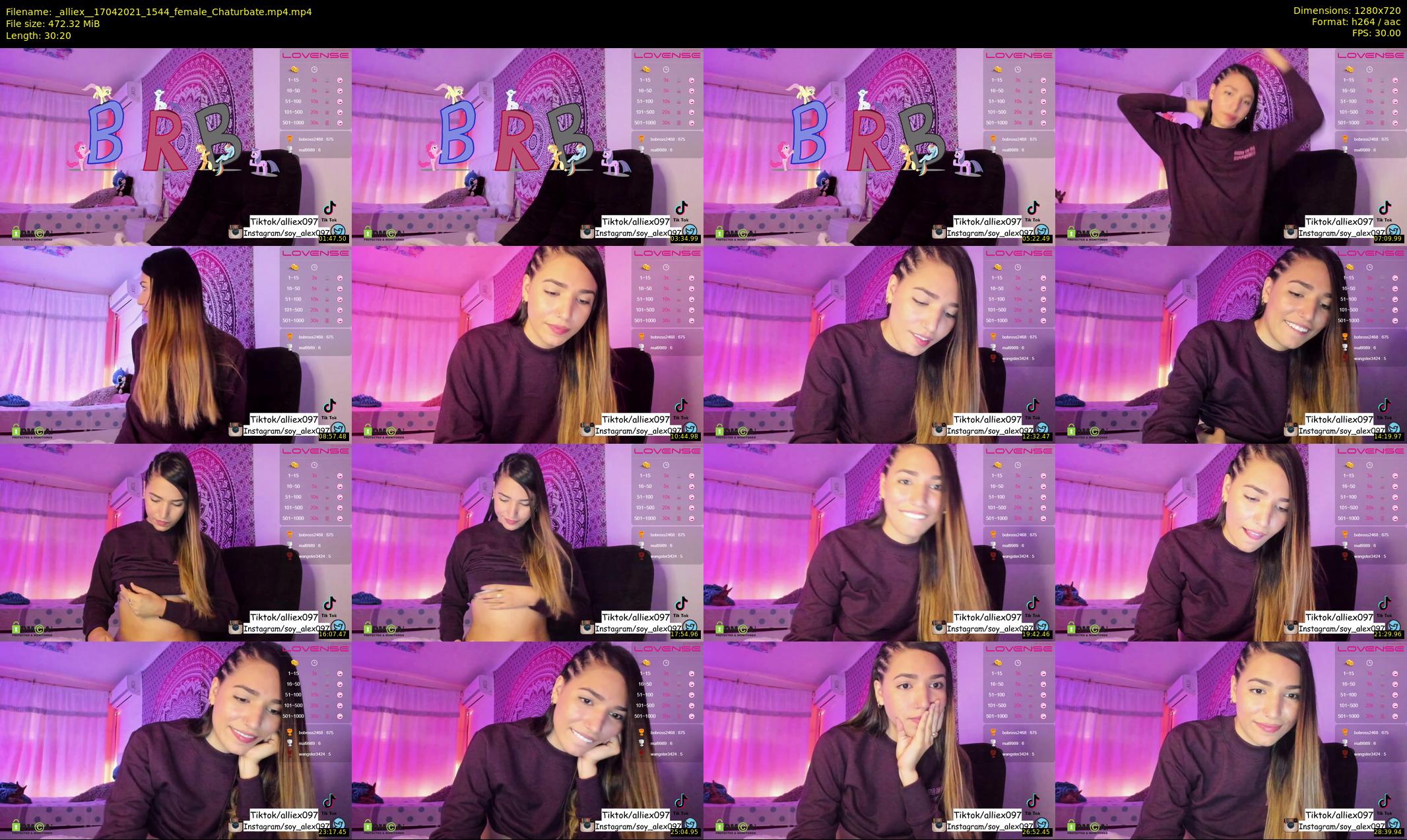 _alliex_ — 31 minute Chaturbate female cam show recording, 720p, Apr 17, 2021