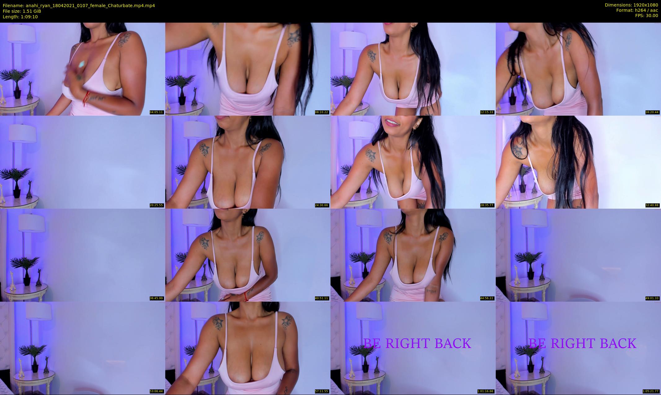 anahi_ryan — 70 minute Chaturbate female cam show recording, 1080p, Apr 18, 2021