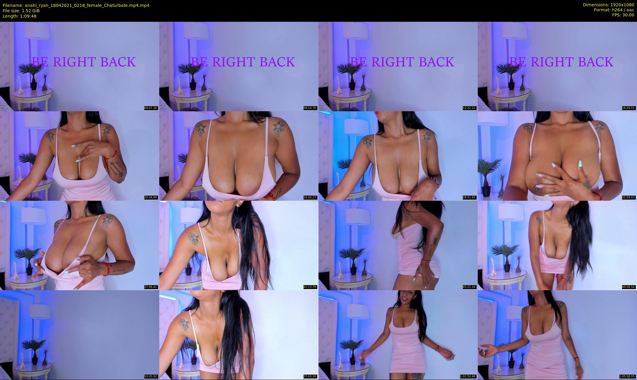 anahi_ryan — 70 minute Chaturbate female cam show recording, 1080p, Apr 18, 2021