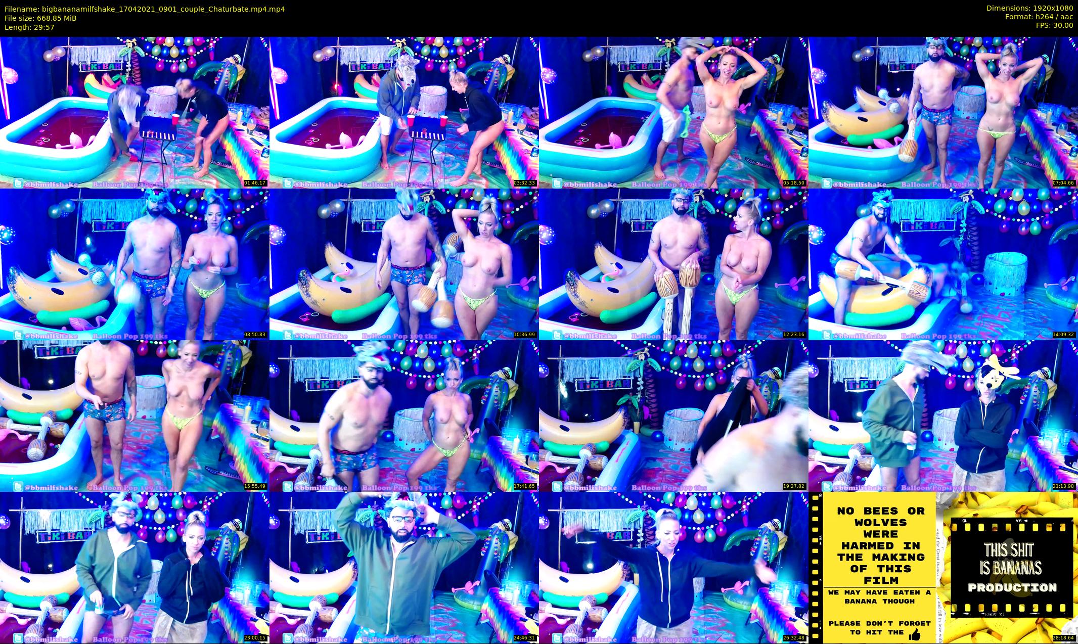 bigbananamilfshake — 30 minute Chaturbate couple cam show recording, 1080p, Apr 17, 2021