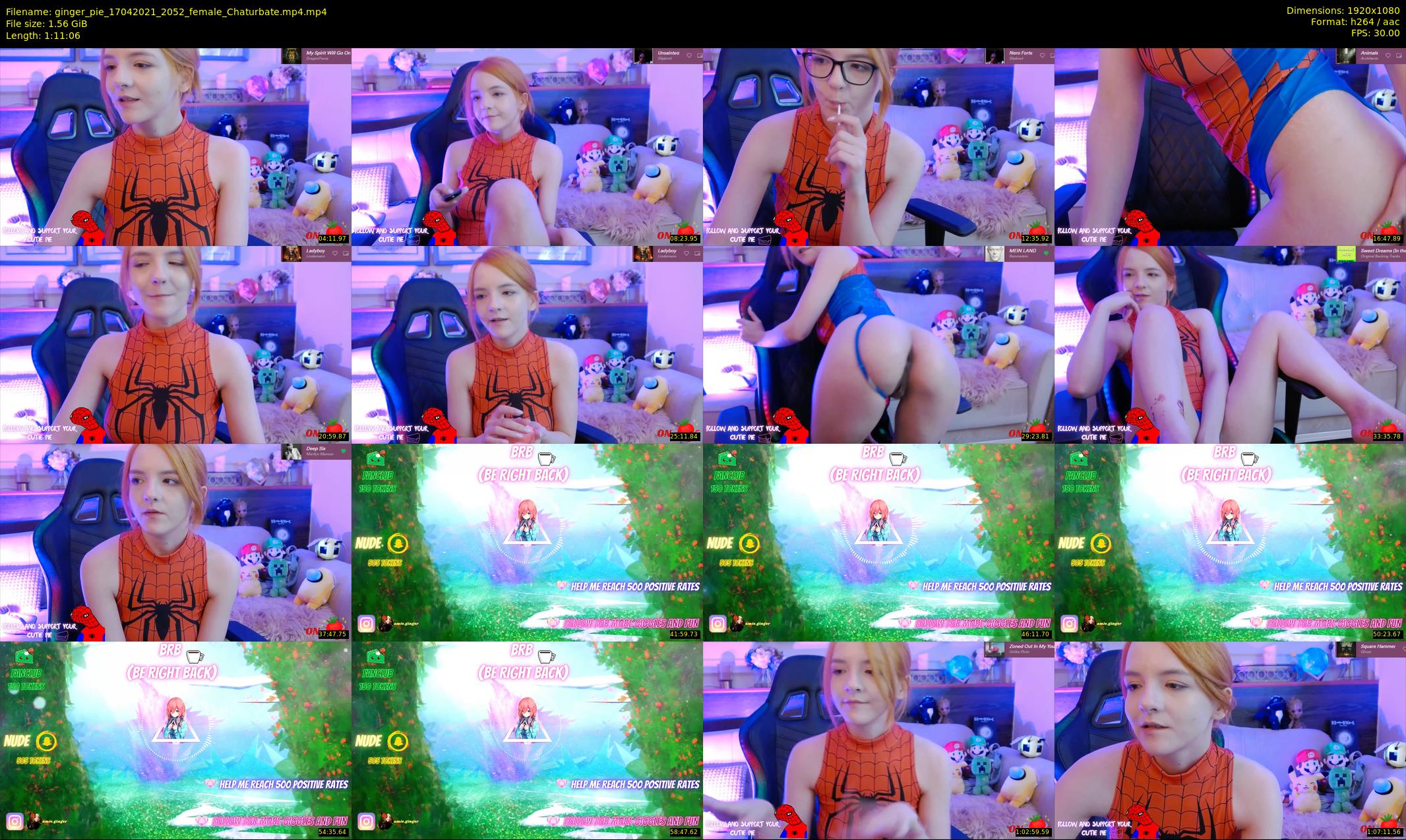 ginger_pie — 72 minute Chaturbate female cam show recording, 1080p, Apr 17, 2021