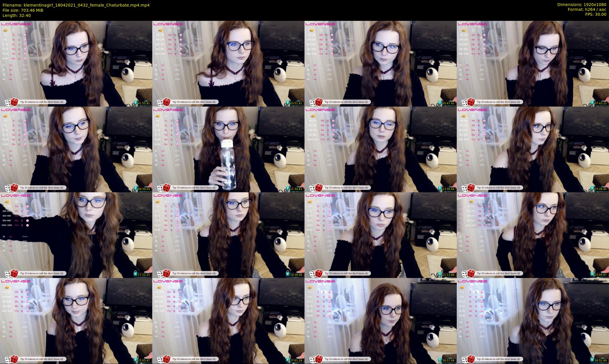 klementinagirl — 33 minute Chaturbate female cam show recording, 1080p, Apr 18, 2021