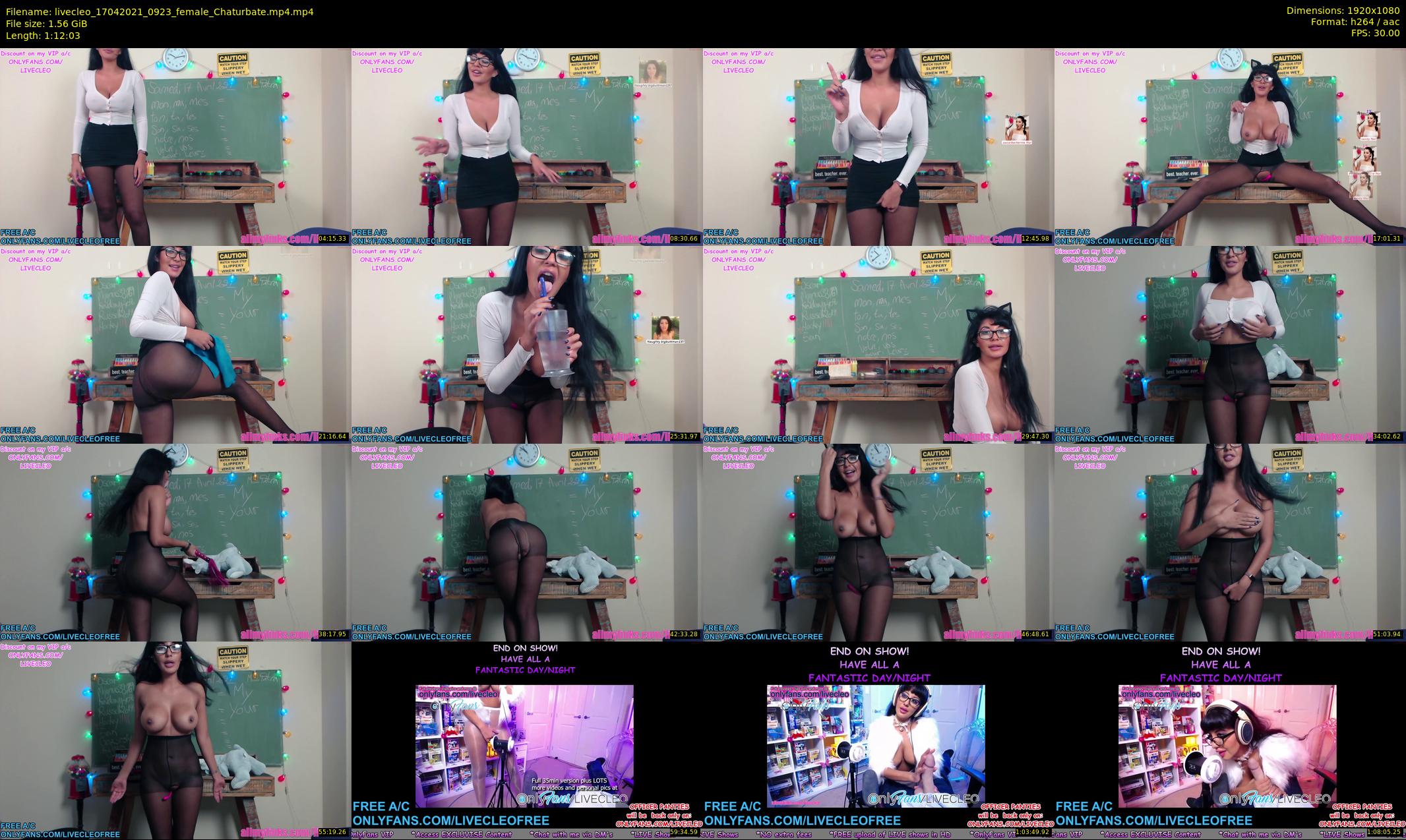 livecleo — 73 minute Chaturbate female cam show recording, 1080p, Apr 17, 2021