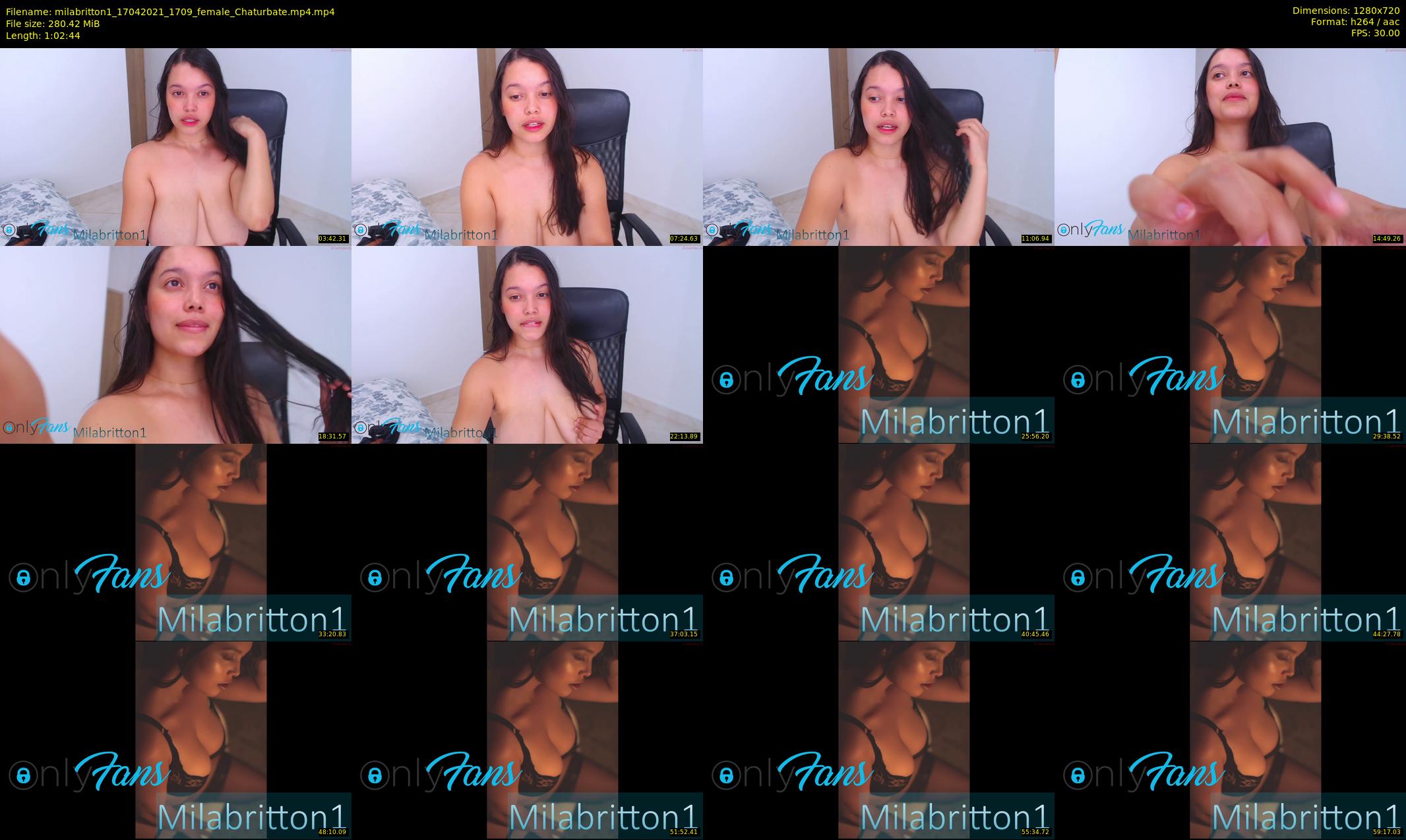 milabritton1 — 63 minute Chaturbate female cam show recording, 720p, Apr 17, 2021