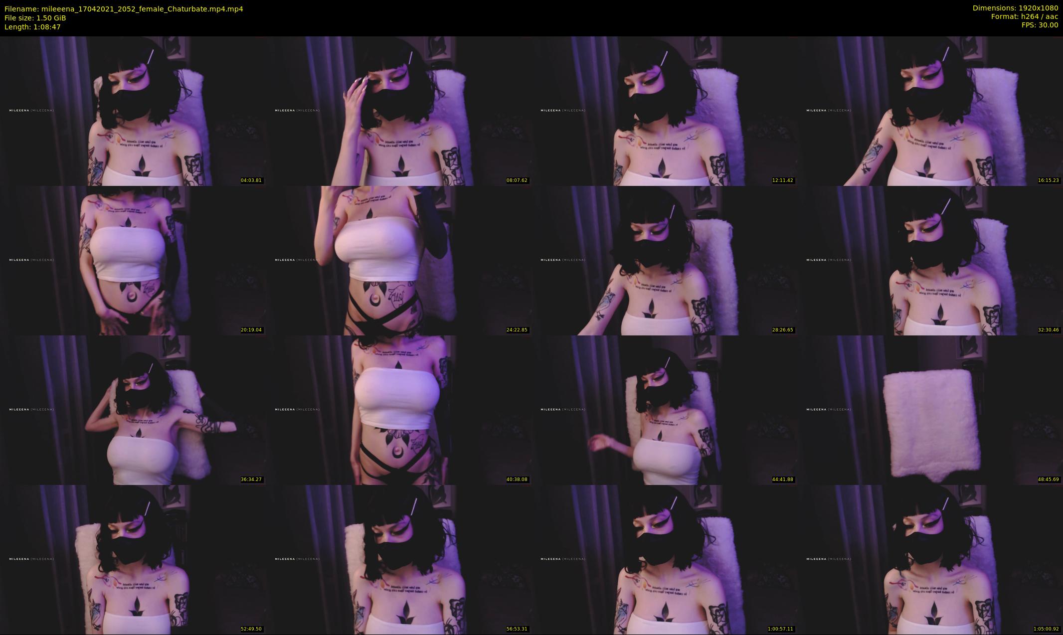 mileeena — 69 minute Chaturbate female cam show recording, 1080p, Apr 17, 2021