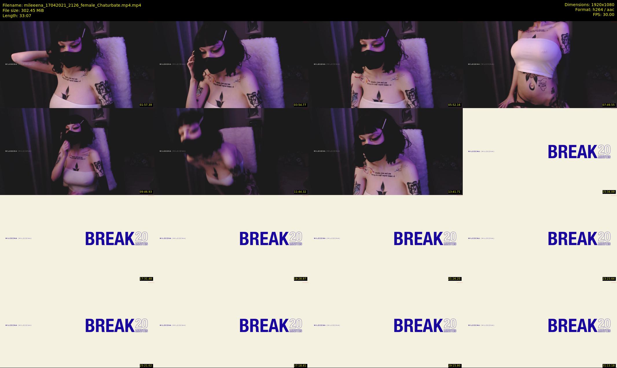 mileeena — 34 minute Chaturbate female cam show recording, 1080p, Apr 17, 2021