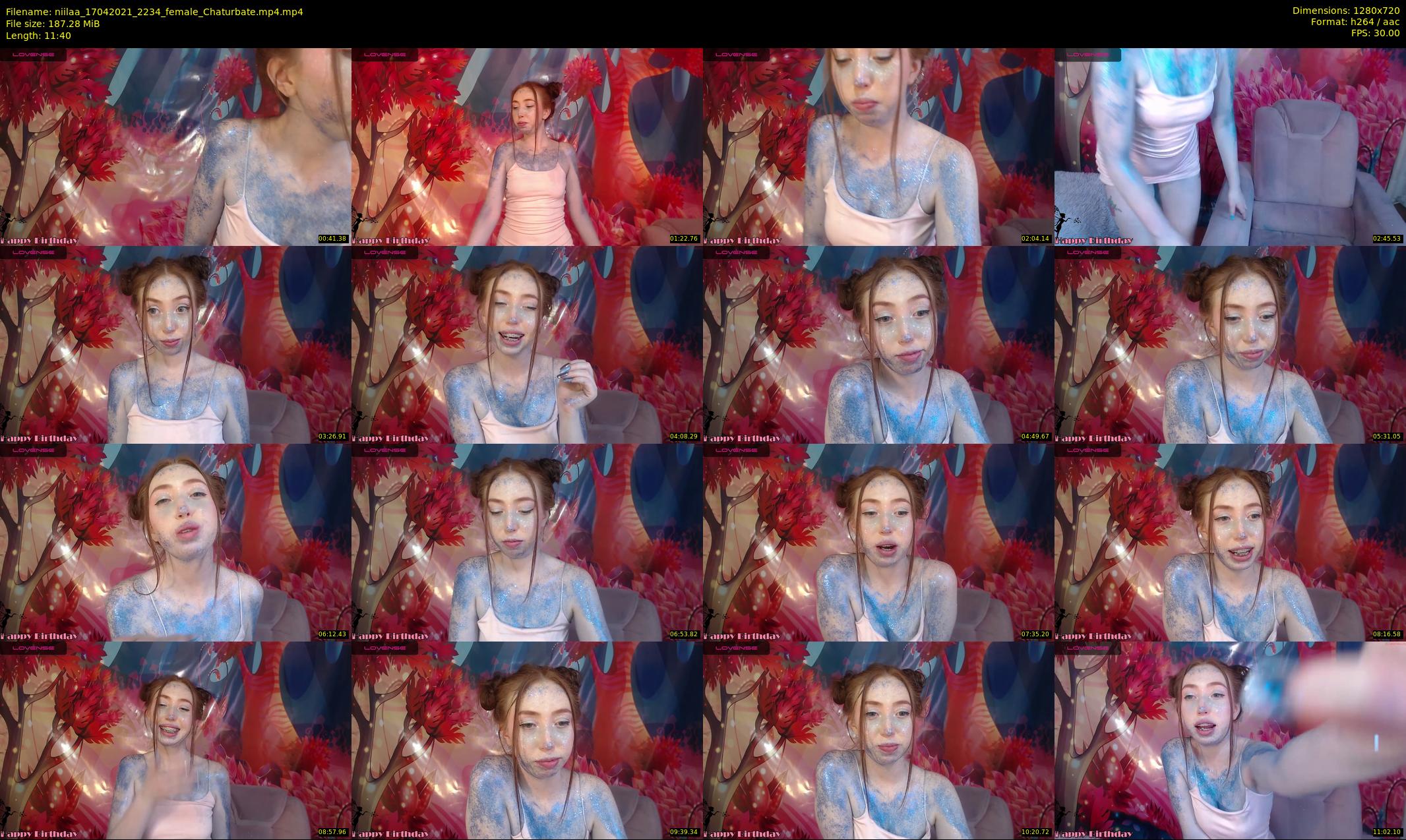 niilaa — 12 minute Chaturbate female cam show recording, 720p, Apr 17, 2021