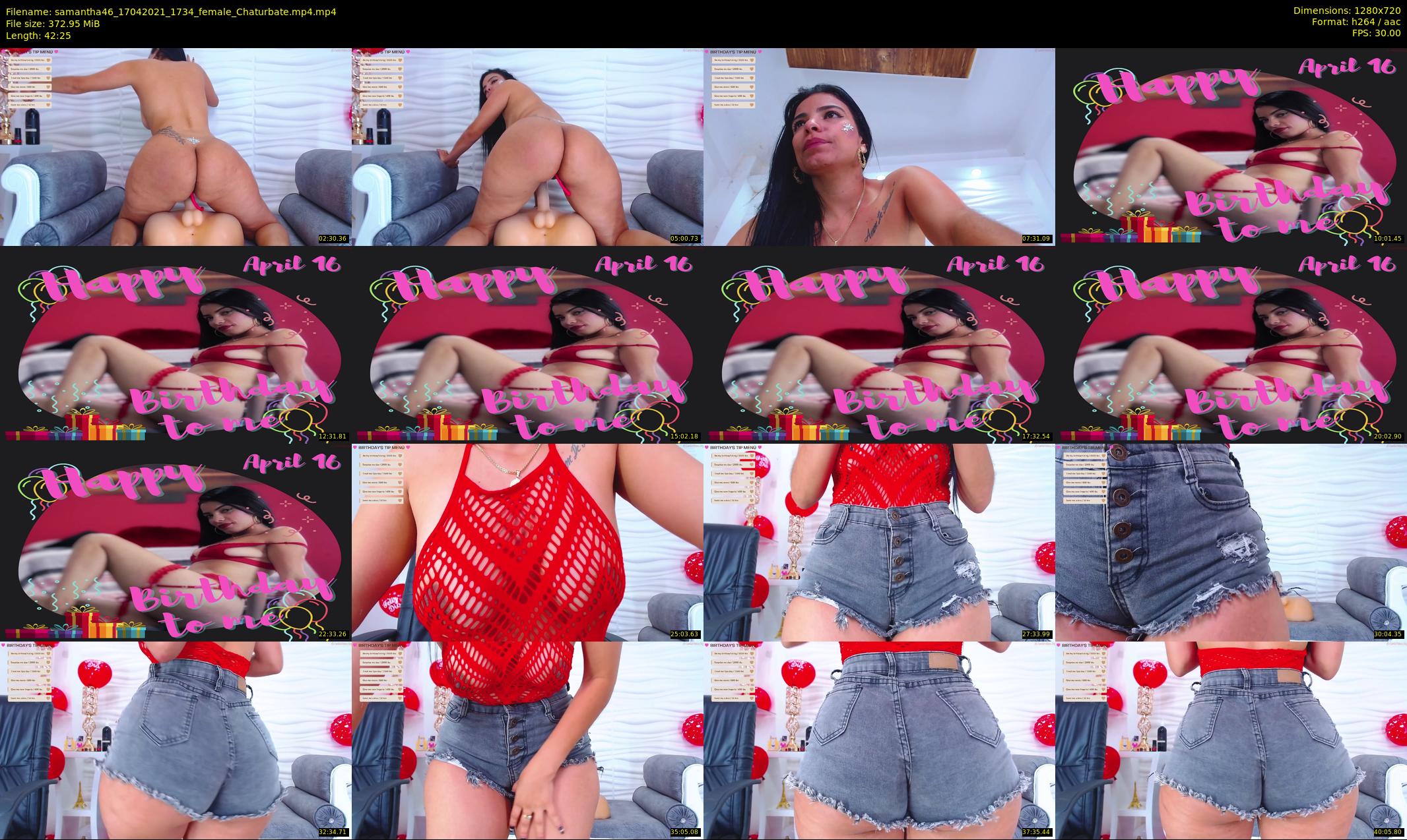 samantha46 — 43 minute Chaturbate female cam show recording, 720p, Apr 17, 2021