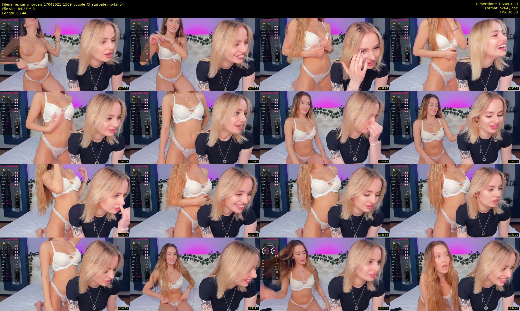 sanymorgan — 4 minute Chaturbate couple cam show recording, 1080p, Apr 17, 2021
