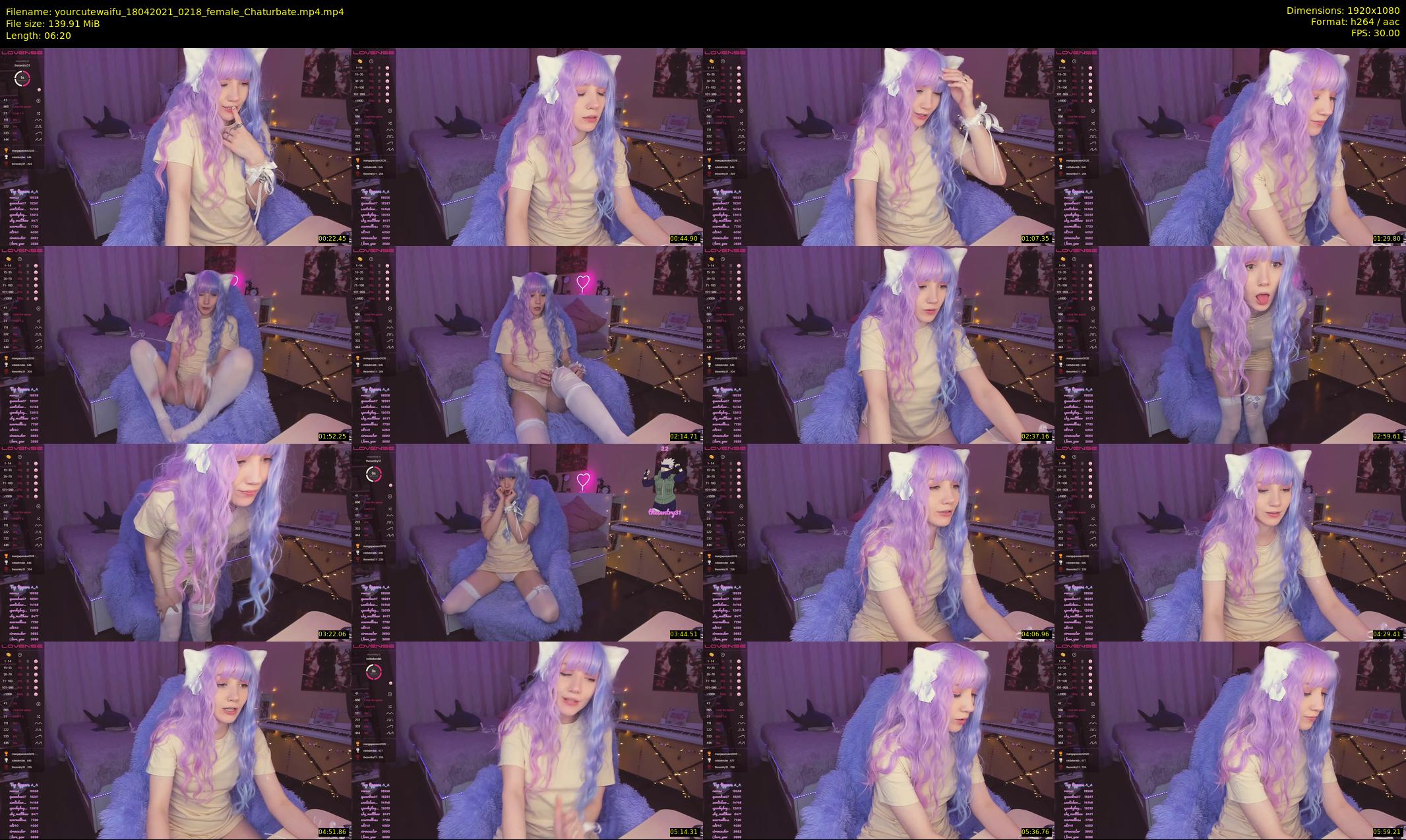 yourcutewaifu — 7 minute Chaturbate female cam show recording, 1080p, Apr 18, 2021