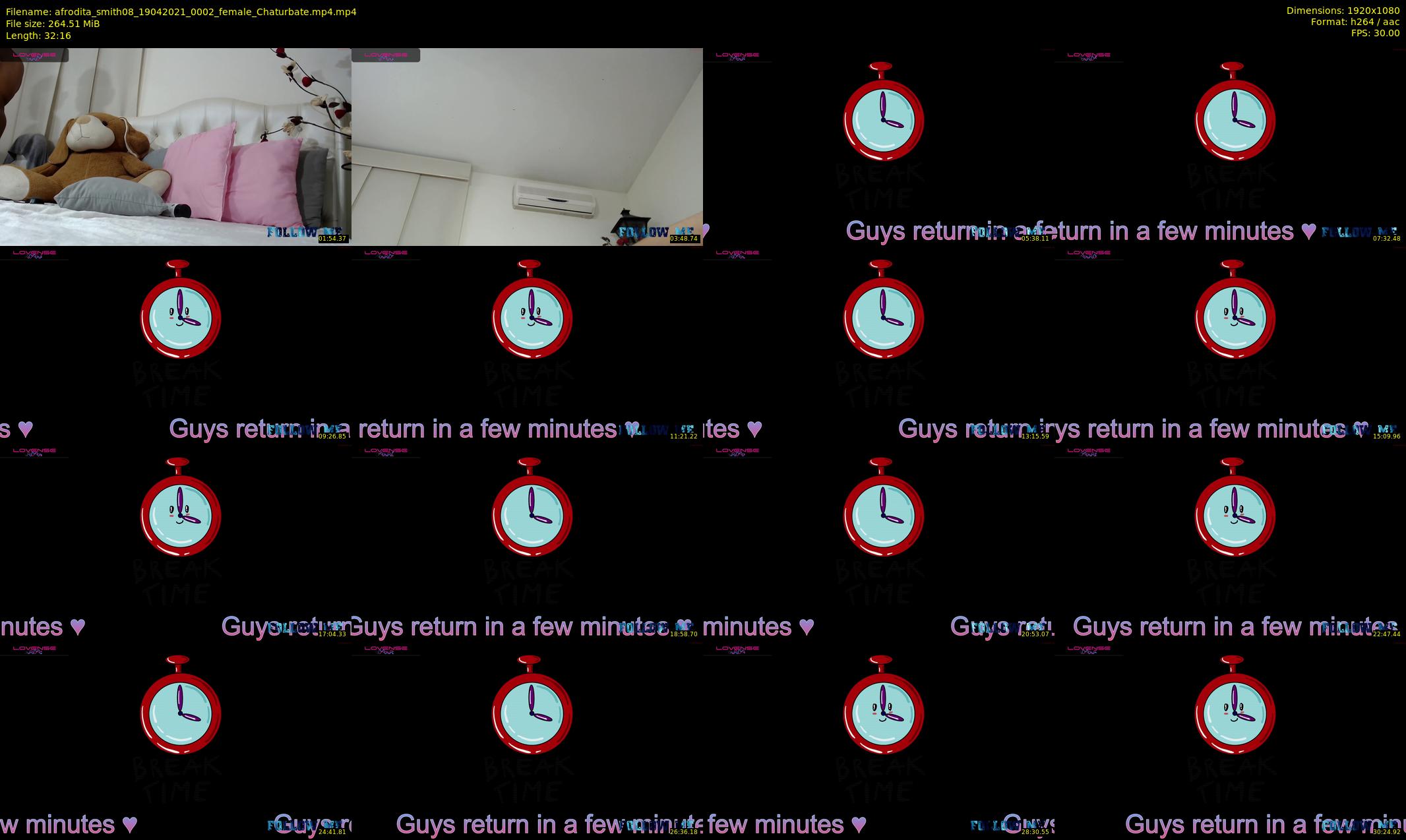 afrodita_smith08 — 33 minute Chaturbate female cam show recording, 1080p, Apr 19, 2021