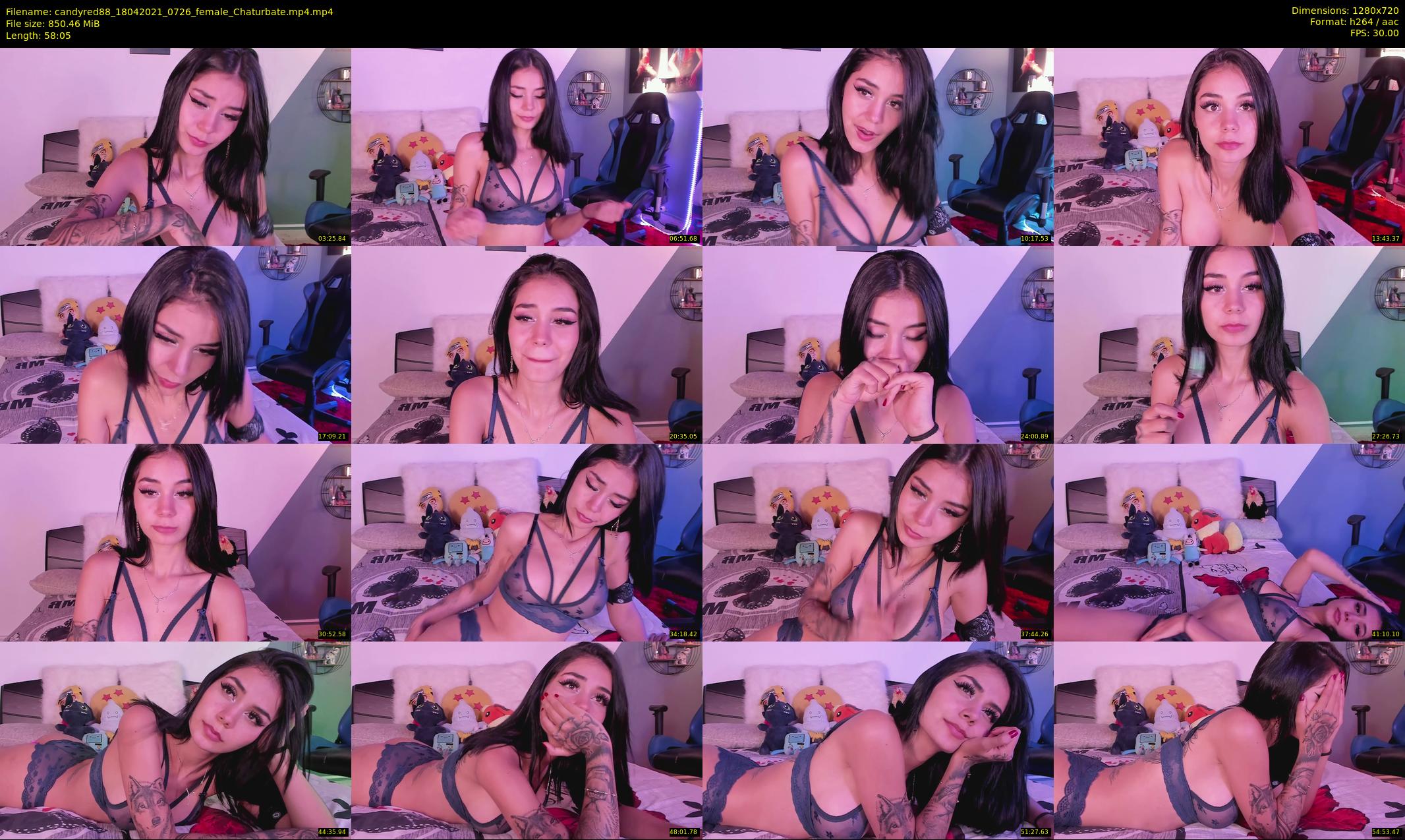 candyred88 — 59 minute Chaturbate female cam show recording, 720p, Apr 18, 2021
