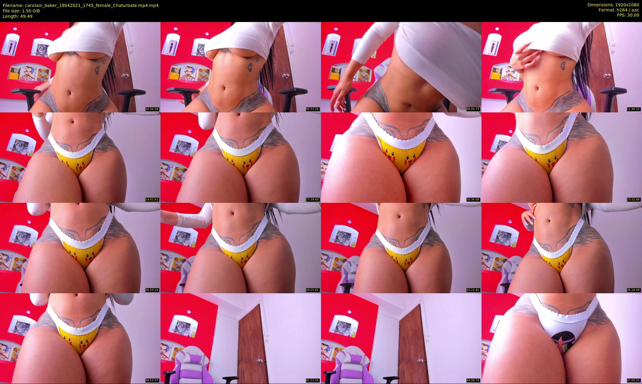 carolain_baker — 50 minute Chaturbate female cam show recording, 1080p, Apr 18, 2021