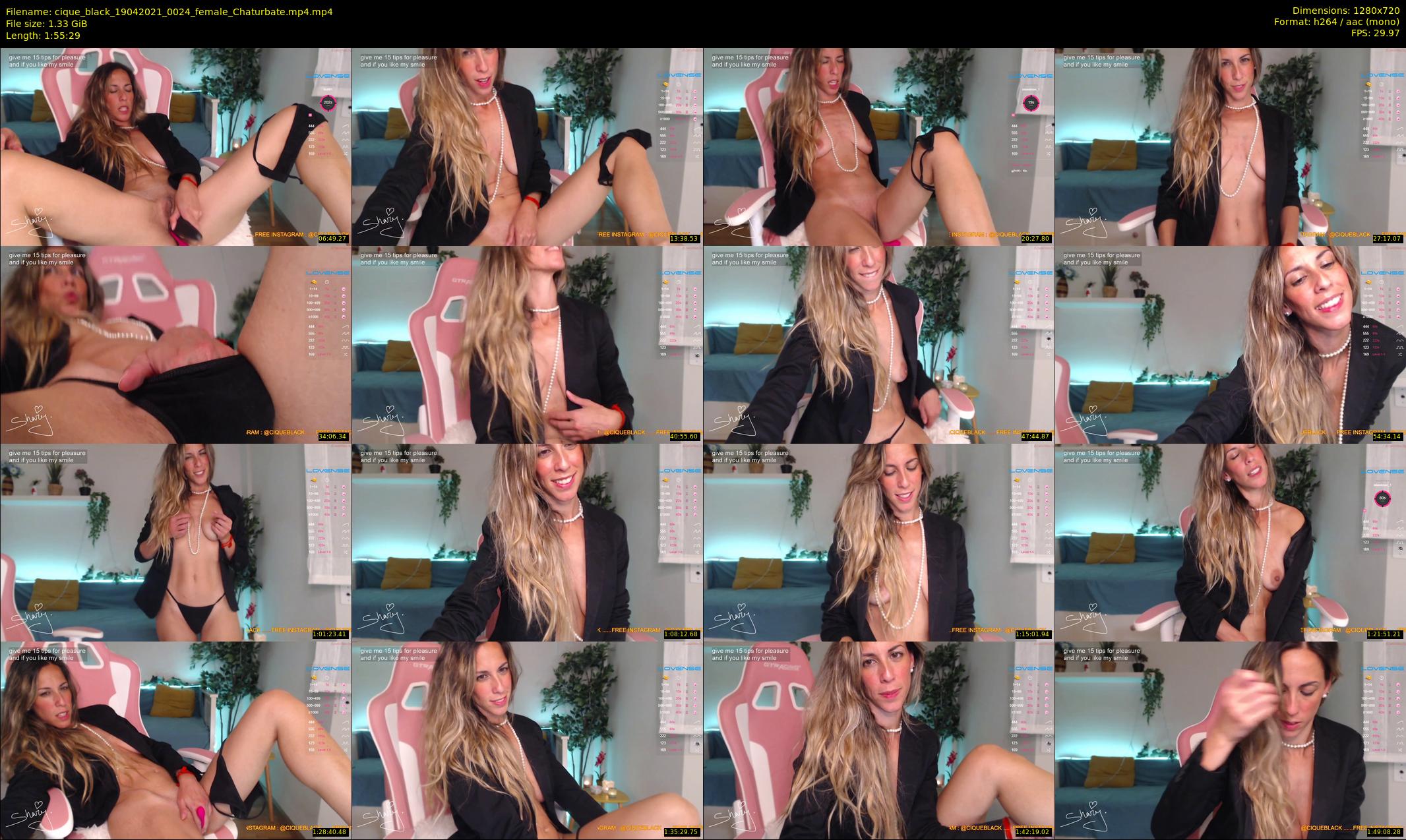 cique_black — 116 minute Chaturbate female cam show recording, 720p, Apr 19, 2021