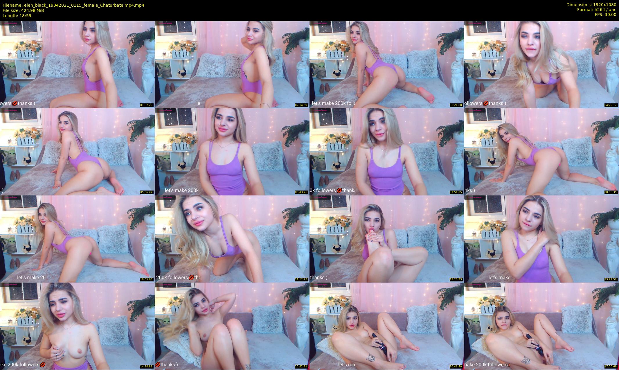 elen_black — 19 minute Chaturbate female cam show recording, 1080p, Apr 19, 2021