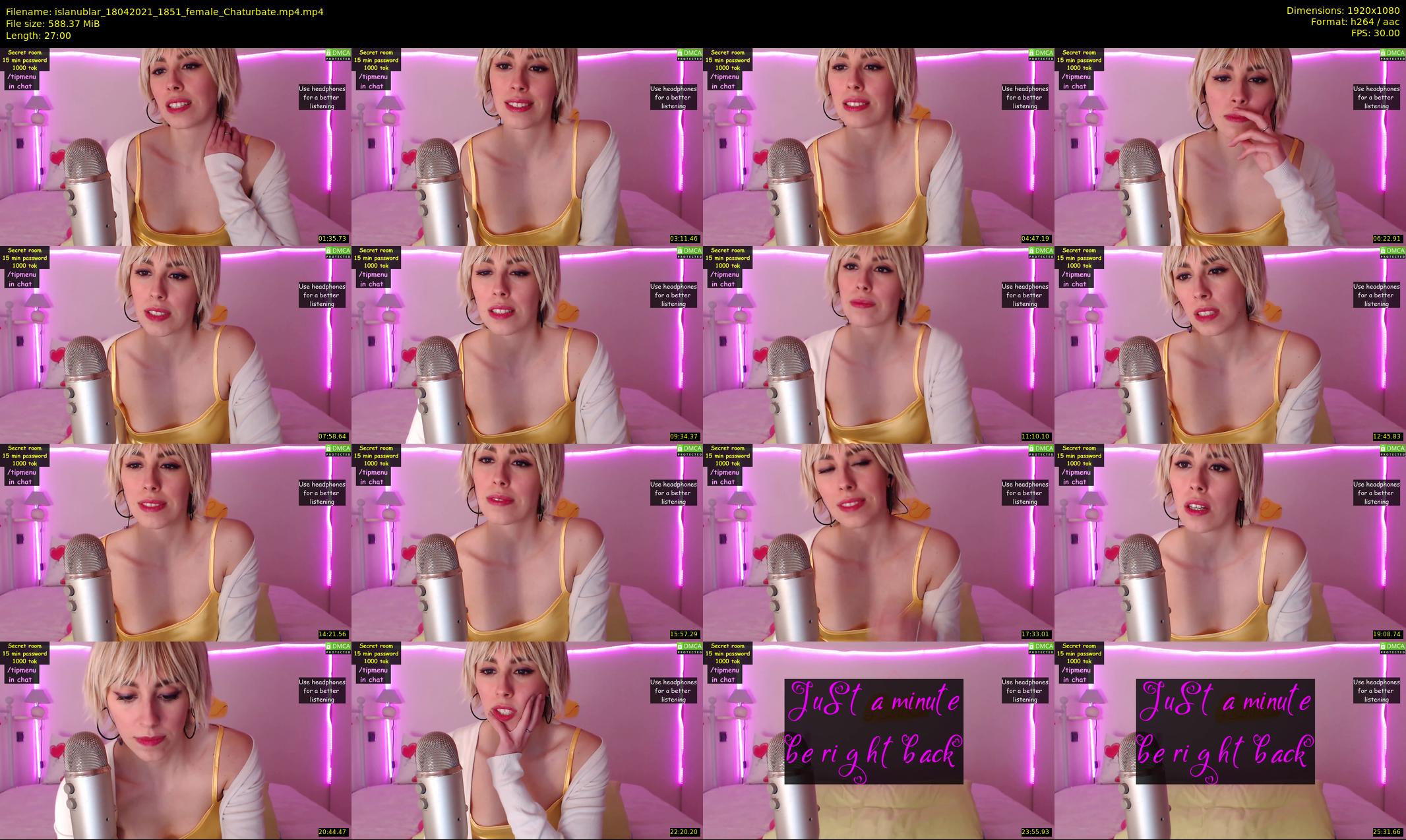 islanublar — 27 minute Chaturbate female cam show recording, 1080p, Apr 18, 2021