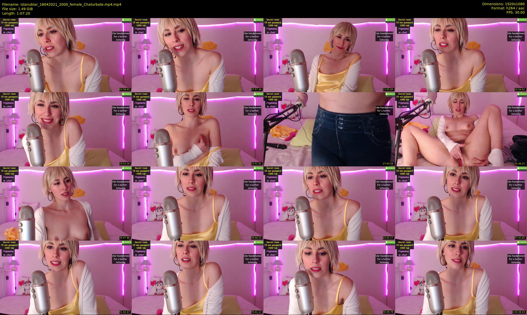 islanublar — 68 minute Chaturbate female cam show recording, 1080p, Apr 18, 2021