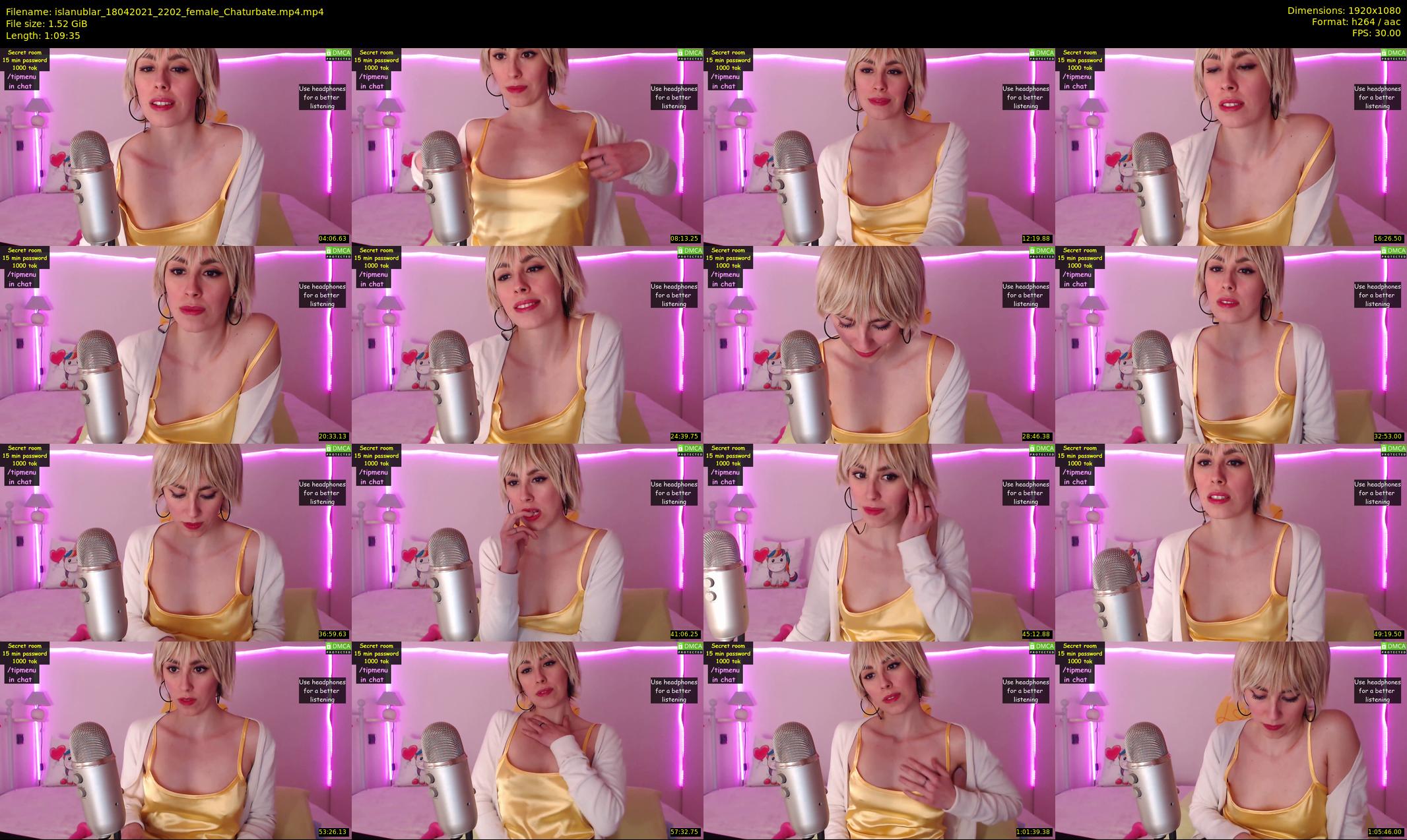 islanublar — 70 minute Chaturbate female cam show recording, 1080p, Apr 18, 2021