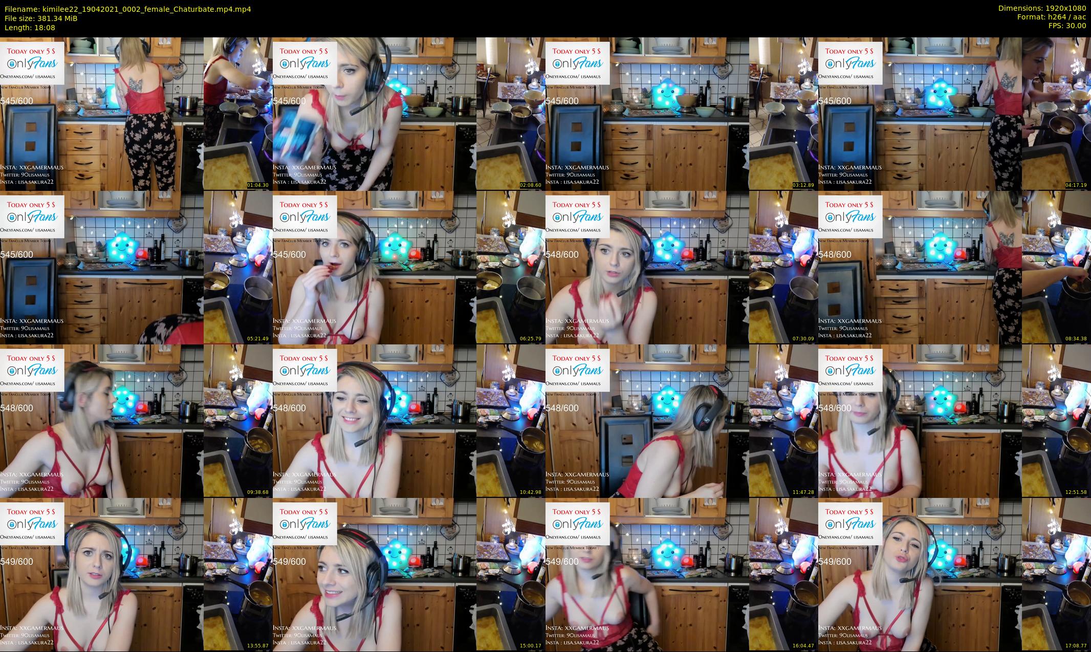 kimilee22 — 19 minute Chaturbate female cam show recording, 1080p, Apr 19, 2021