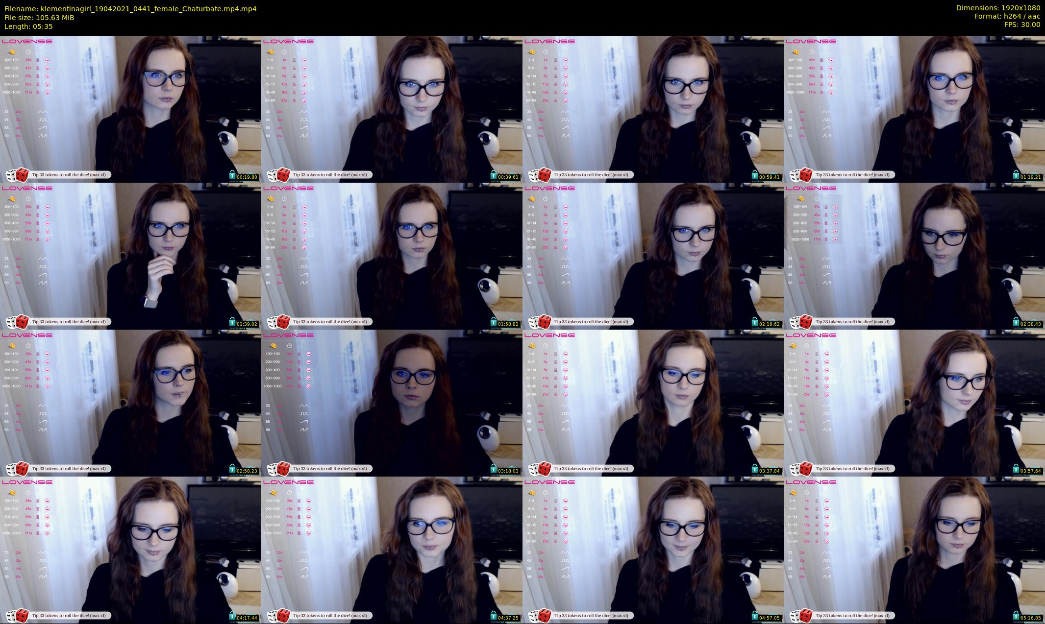 klementinagirl — 6 minute Chaturbate female cam show recording, 1080p, Apr 19, 2021