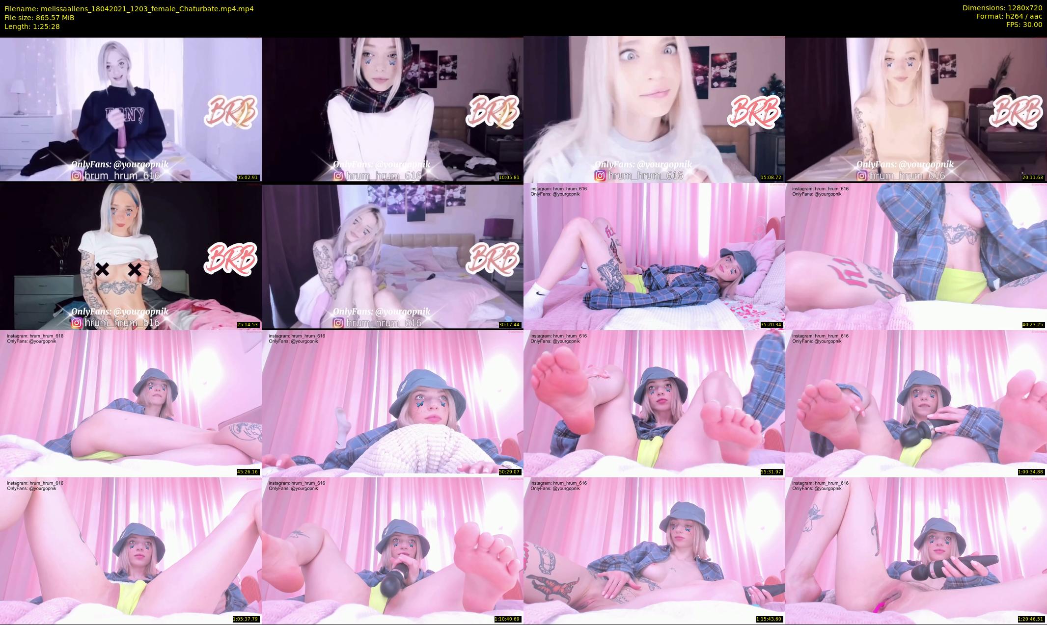 melissaallens — 86 minute Chaturbate female cam show recording, 720p, Apr 18, 2021