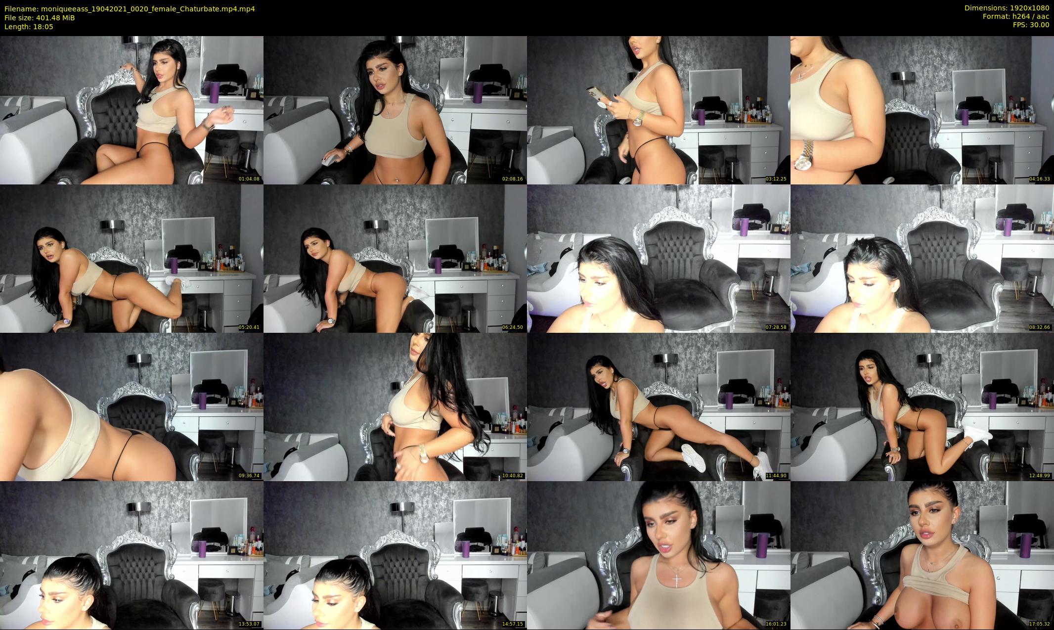 moniqueeass — 19 minute Chaturbate female cam show recording, 1080p, Apr 19, 2021
