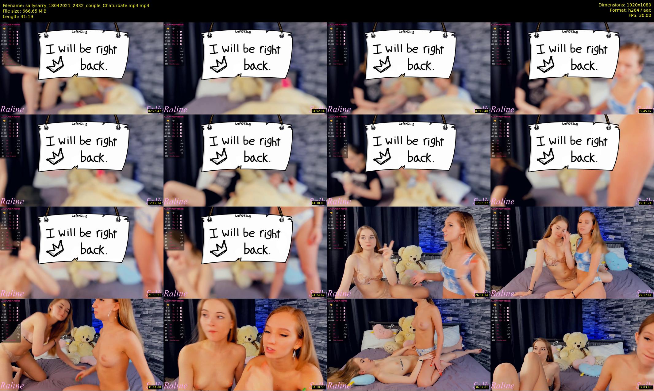 sallysarry — 42 minute Chaturbate couple cam show recording, 1080p, Apr 18, 2021