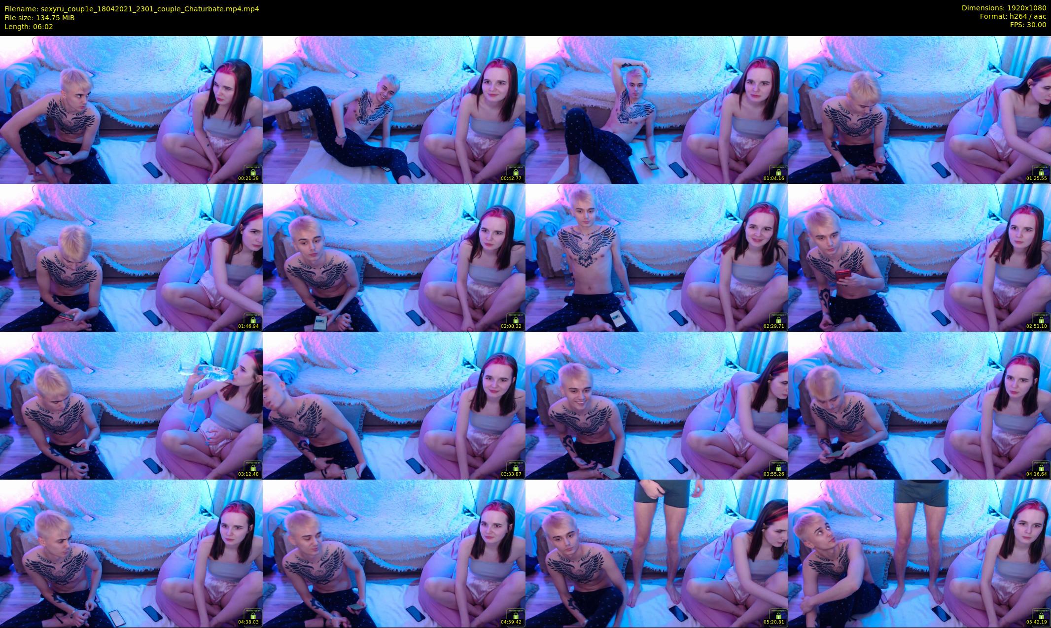 sexyru_coup1e — 7 minute Chaturbate couple cam show recording, 1080p, Apr 18, 2021