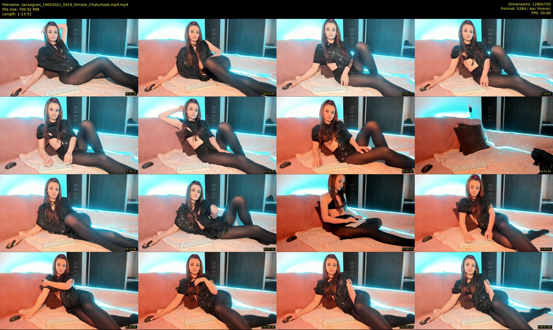 zaraagnes — 74 minute Chaturbate female cam show recording, 720p, Apr 19, 2021