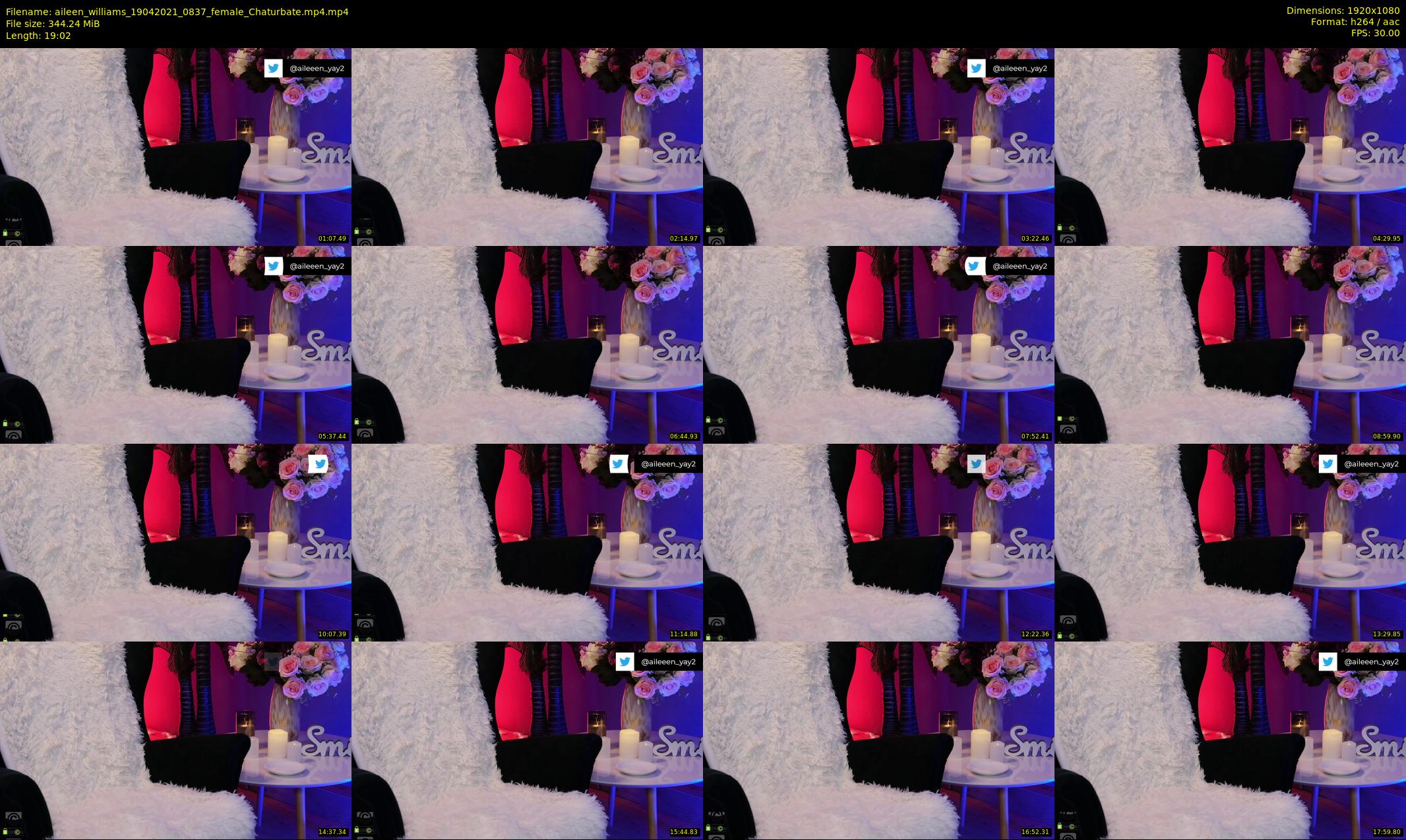 aileen_williams — 20 minute Chaturbate female cam show recording, 1080p, Apr 19, 2021