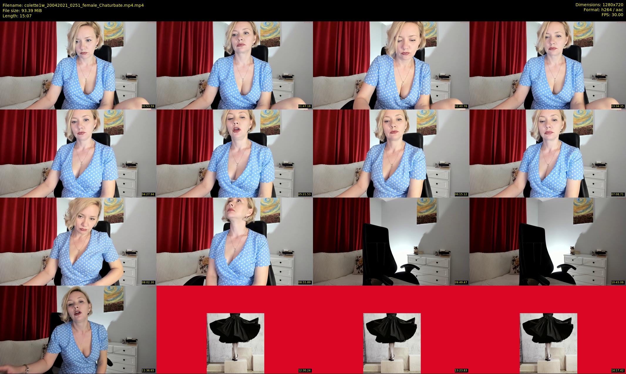colette1w — 16 minute Chaturbate female cam show recording, 720p, Apr 20, 2021
