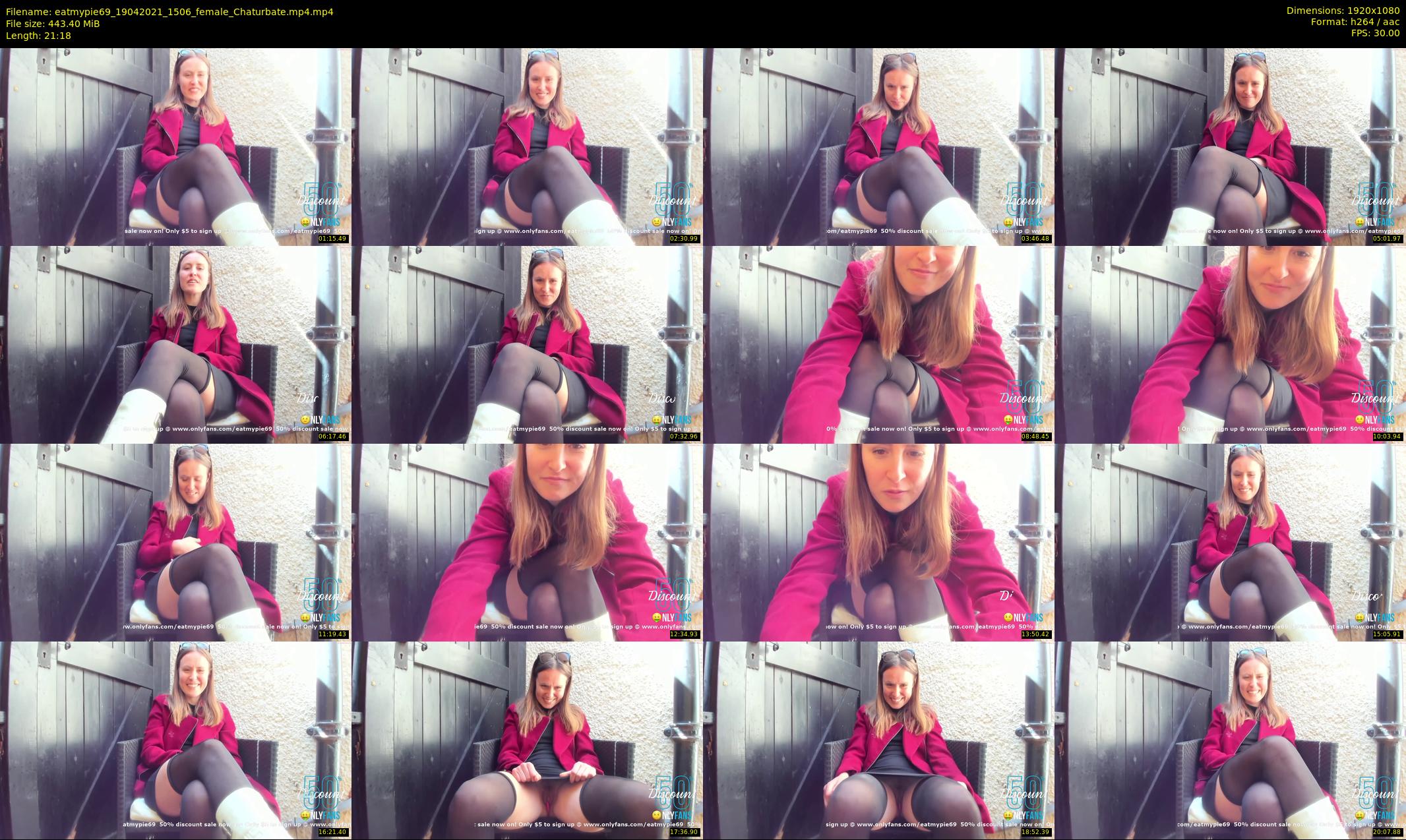 eatmypie69 — 22 minute Chaturbate female cam show recording, 1080p, Apr 19, 2021