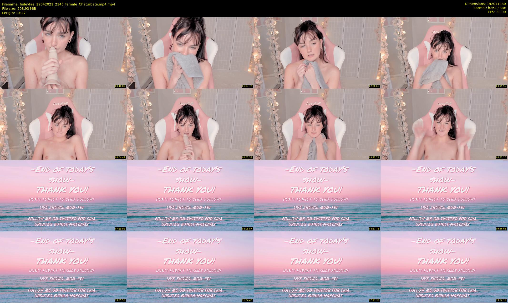 finleyfae — 14 minute Chaturbate female cam show recording, 1080p, Apr 19, 2021
