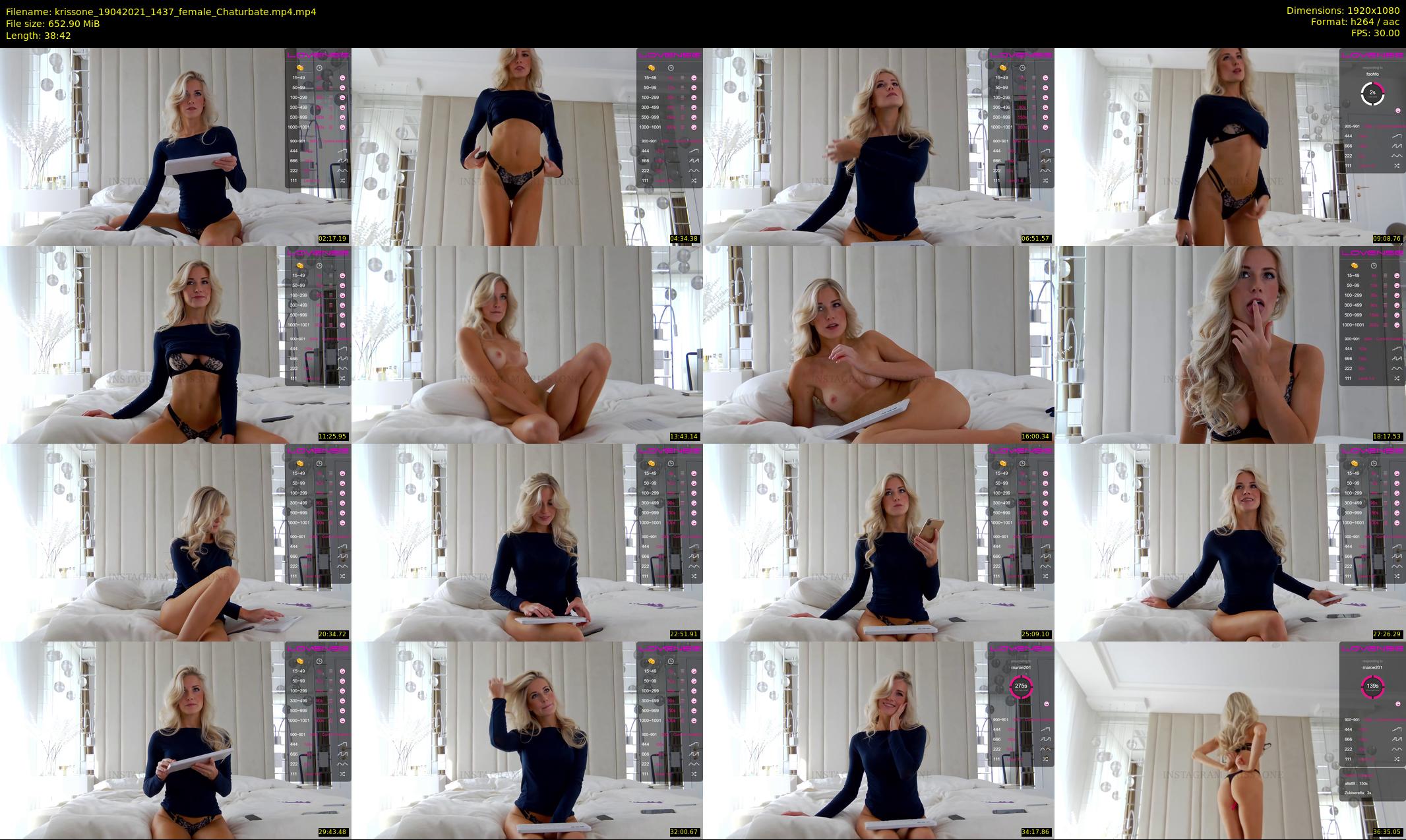 krissone — 39 minute Chaturbate female cam show recording, 1080p, Apr 19, 2021
