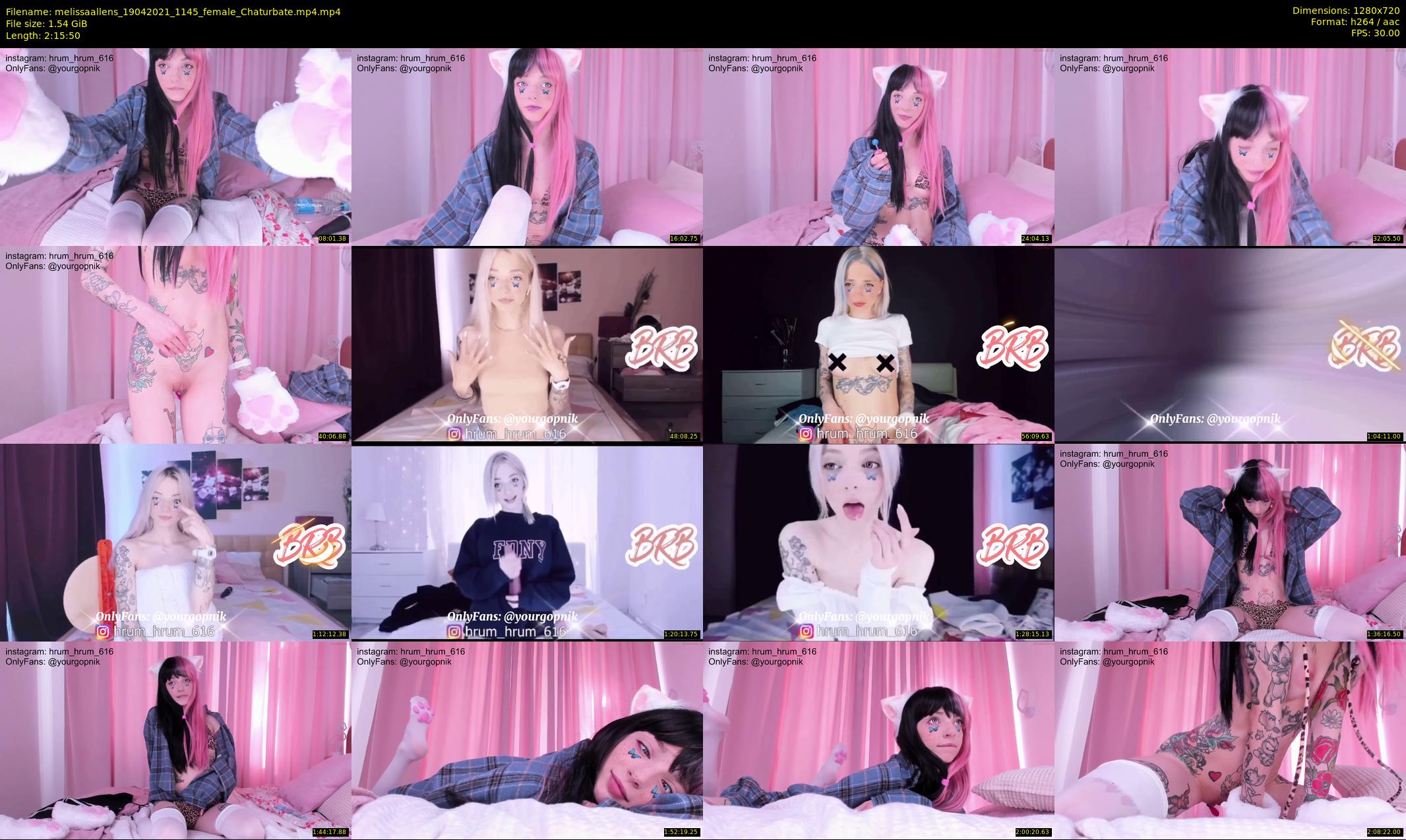melissaallens — 136 minute Chaturbate female cam show recording, 720p, Apr 19, 2021