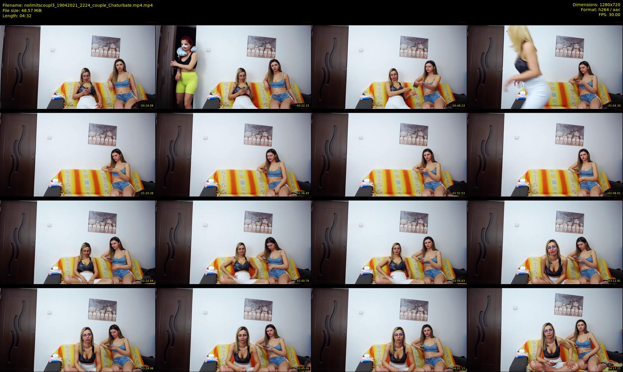nolimitscoupl3 — 5 minute Chaturbate couple cam show recording, 720p, Apr 19, 2021