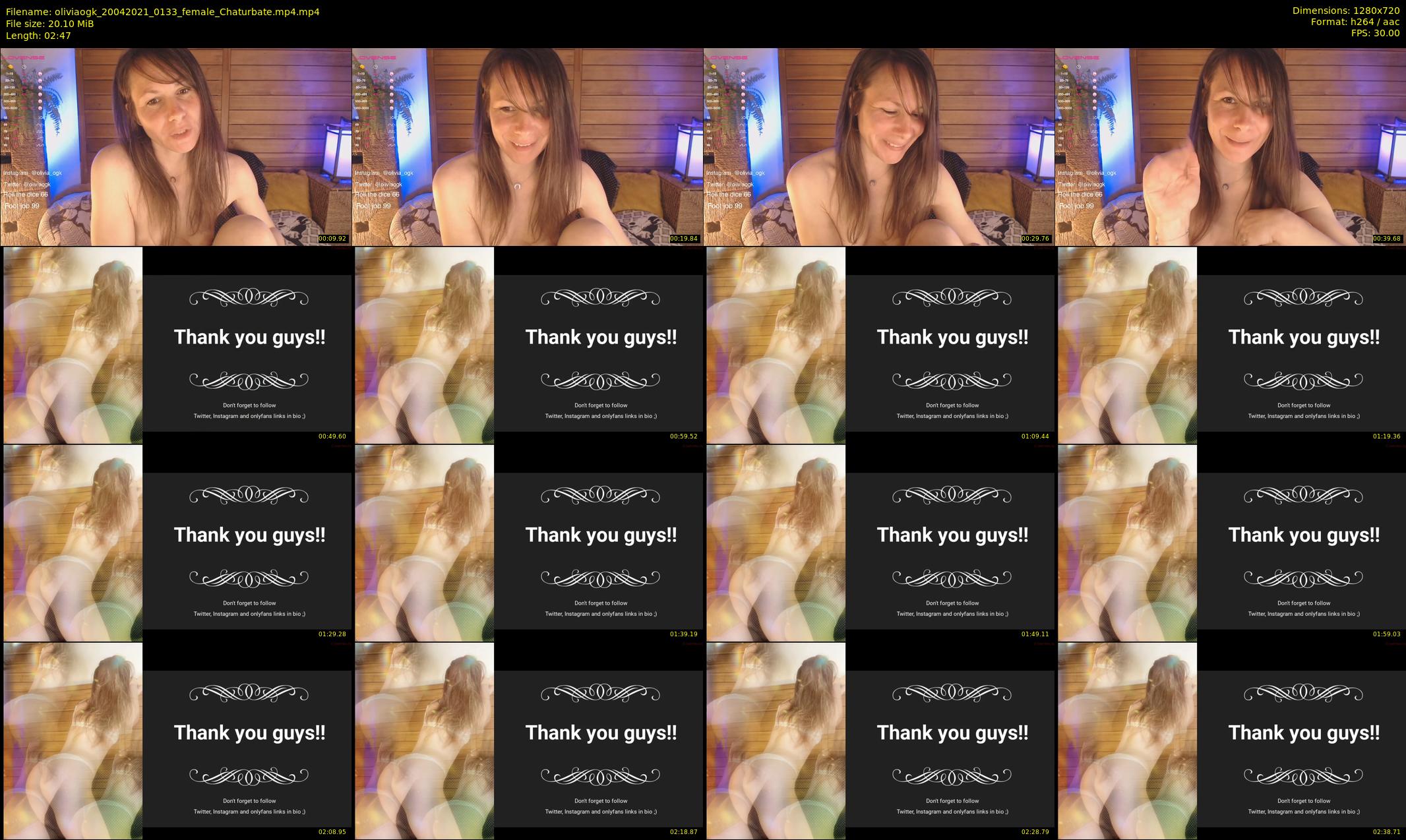 oliviaogk — 3 minute Chaturbate female cam show recording, 720p, Apr 20, 2021