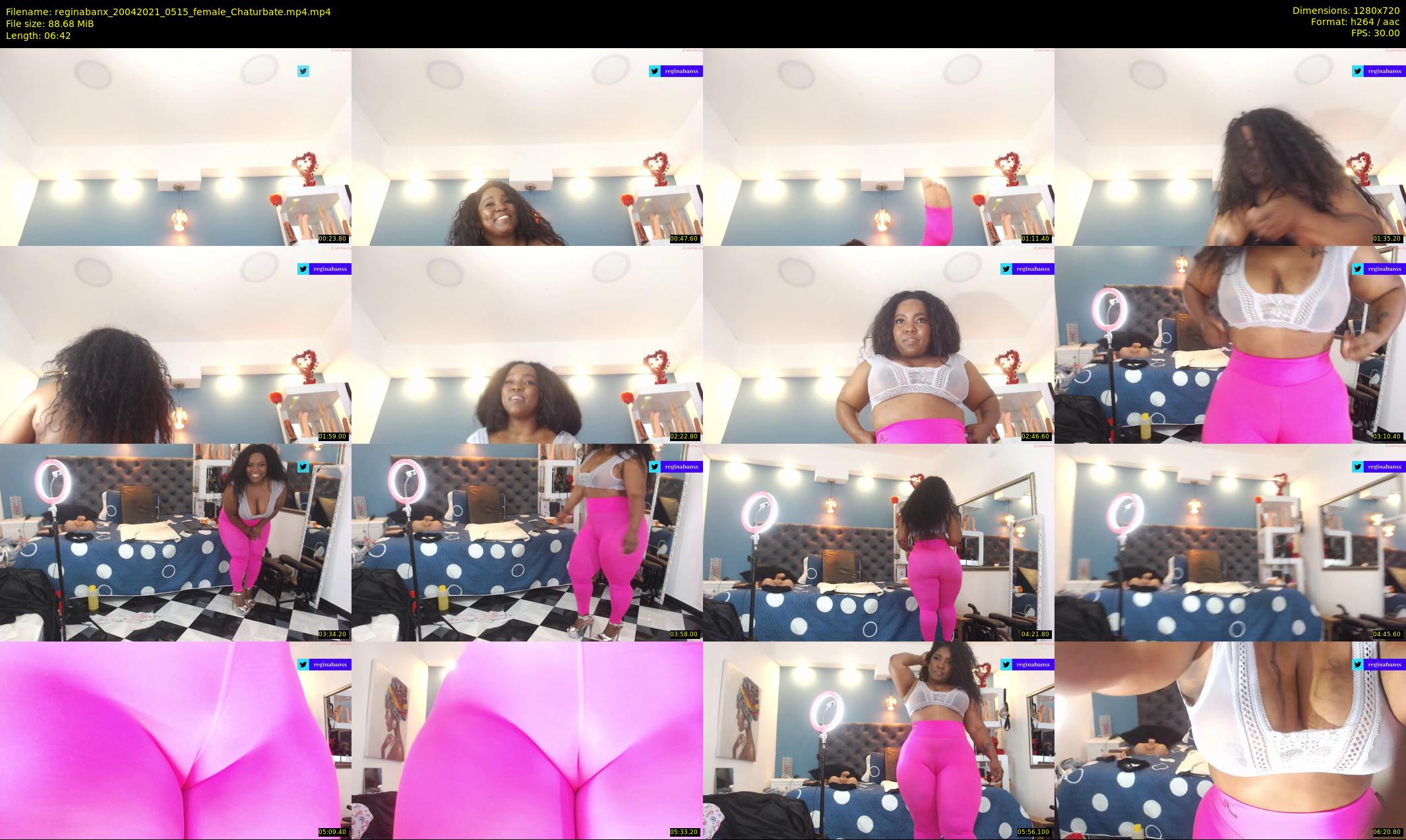 reginabanx — 7 minute Chaturbate female cam show recording, 720p, Apr 20, 2021