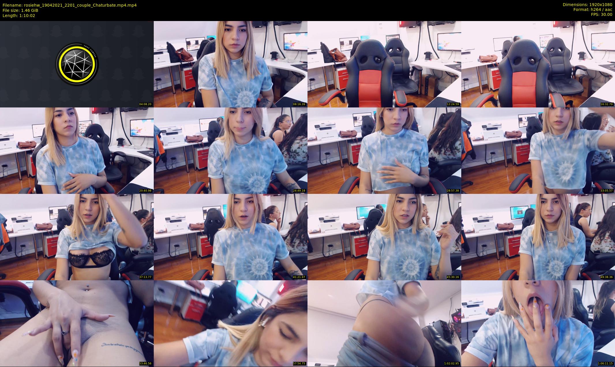rosiehw — 71 minute Chaturbate couple cam show recording, 1080p, Apr 19, 2021