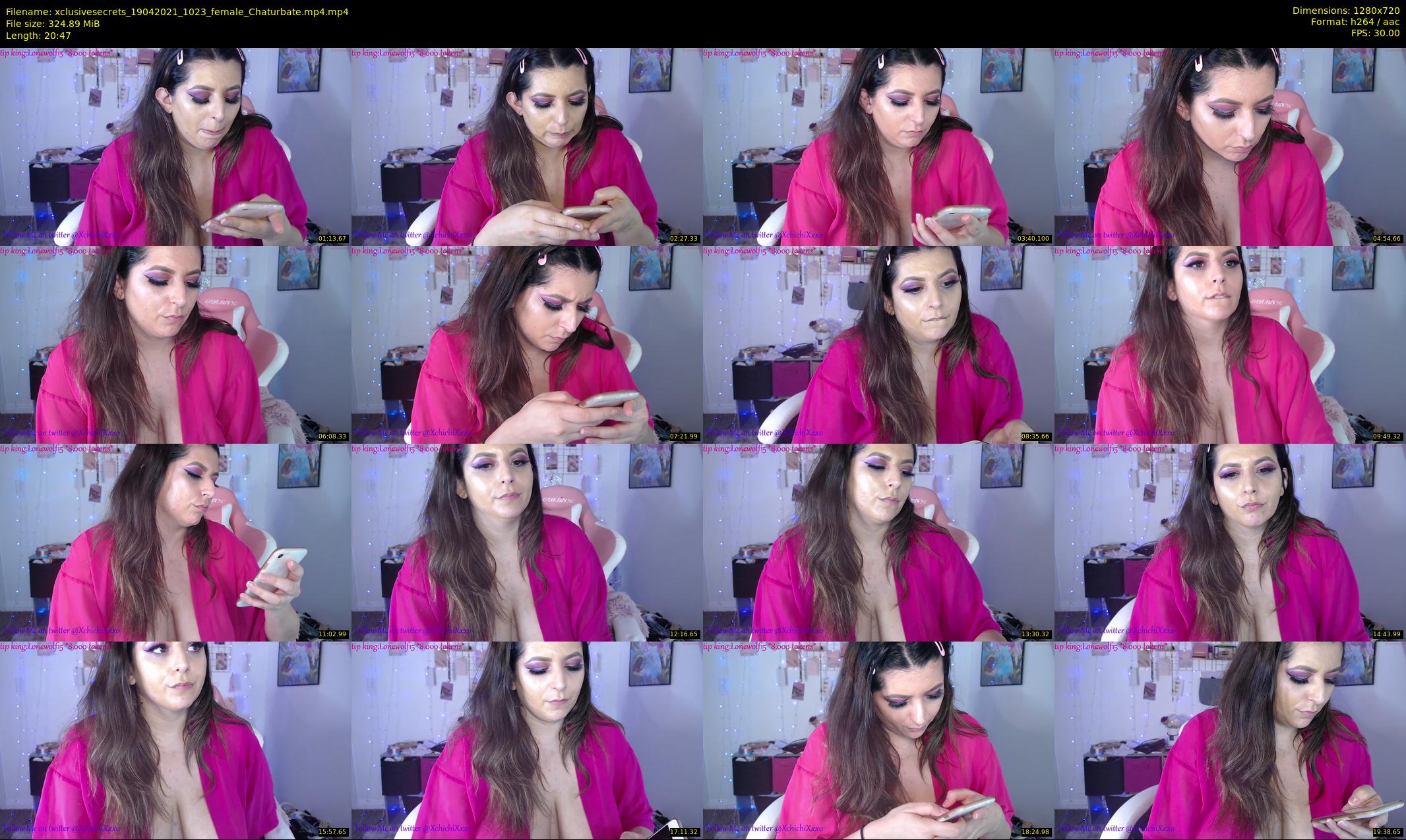 xclusivesecrets — 21 minute Chaturbate female cam show recording, 720p, Apr 19, 2021