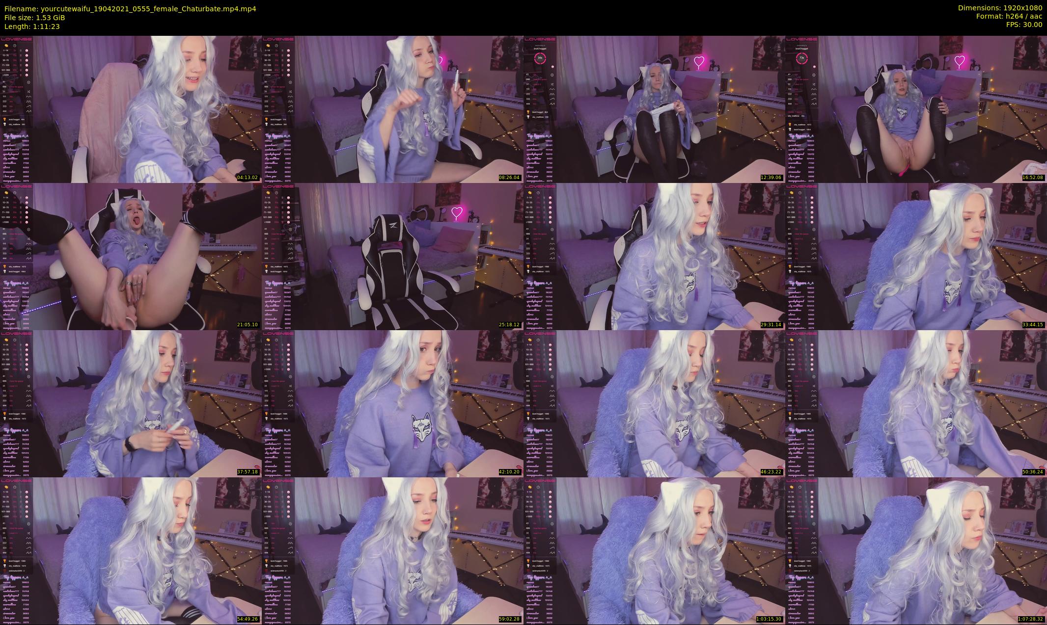 yourcutewaifu — 72 minute Chaturbate female cam show recording, 1080p, Apr 19, 2021