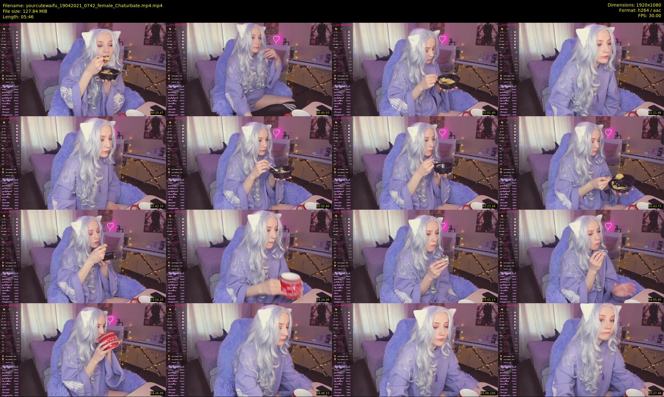 yourcutewaifu — 6 minute Chaturbate female cam show recording, 1080p, Apr 19, 2021